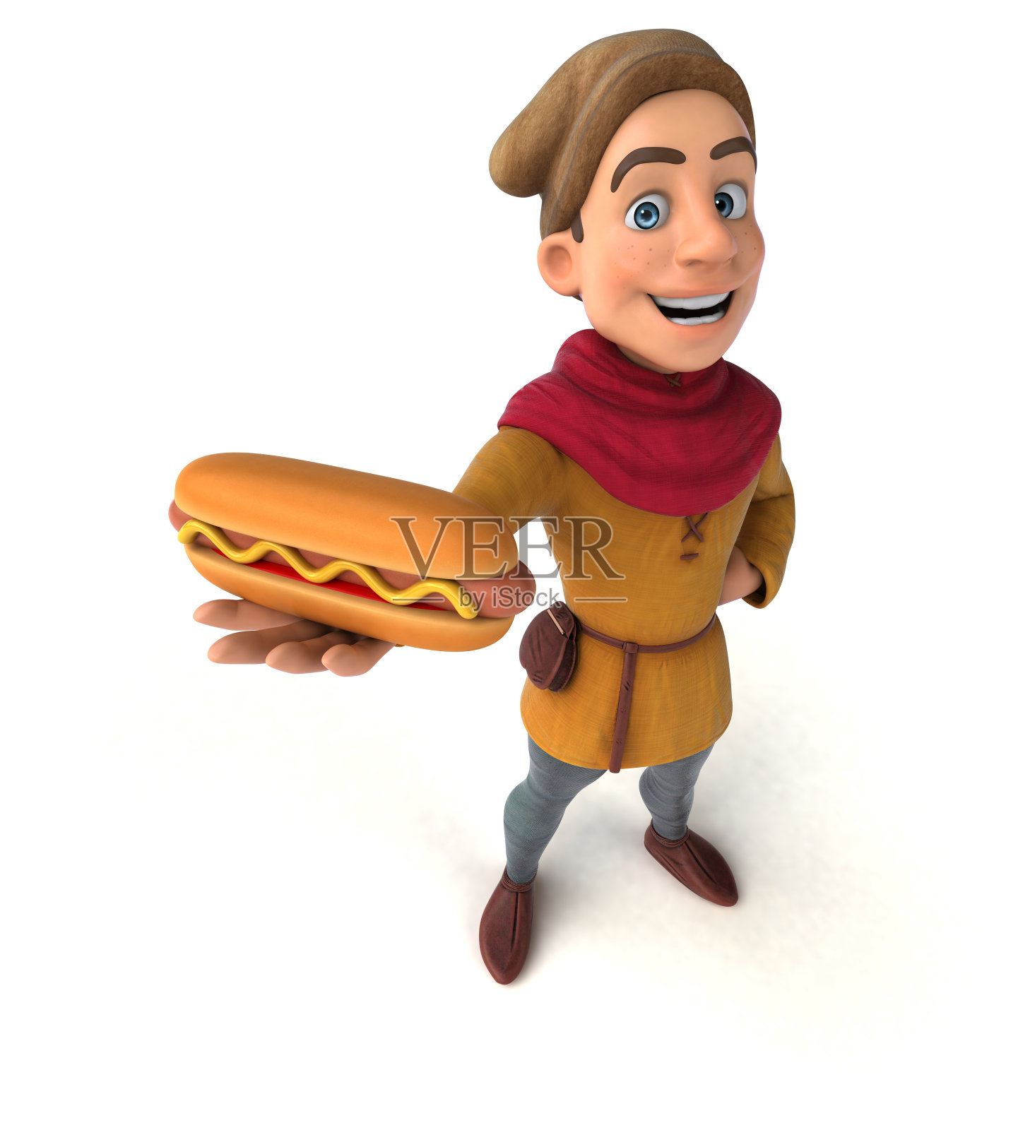 中世纪历史人物的3D插图照片摄影图片