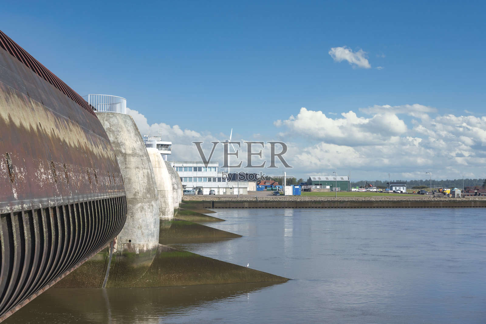 韦塞尔布勒内库格附近的艾德堡屏障叫艾德斯珀韦克照片摄影图片