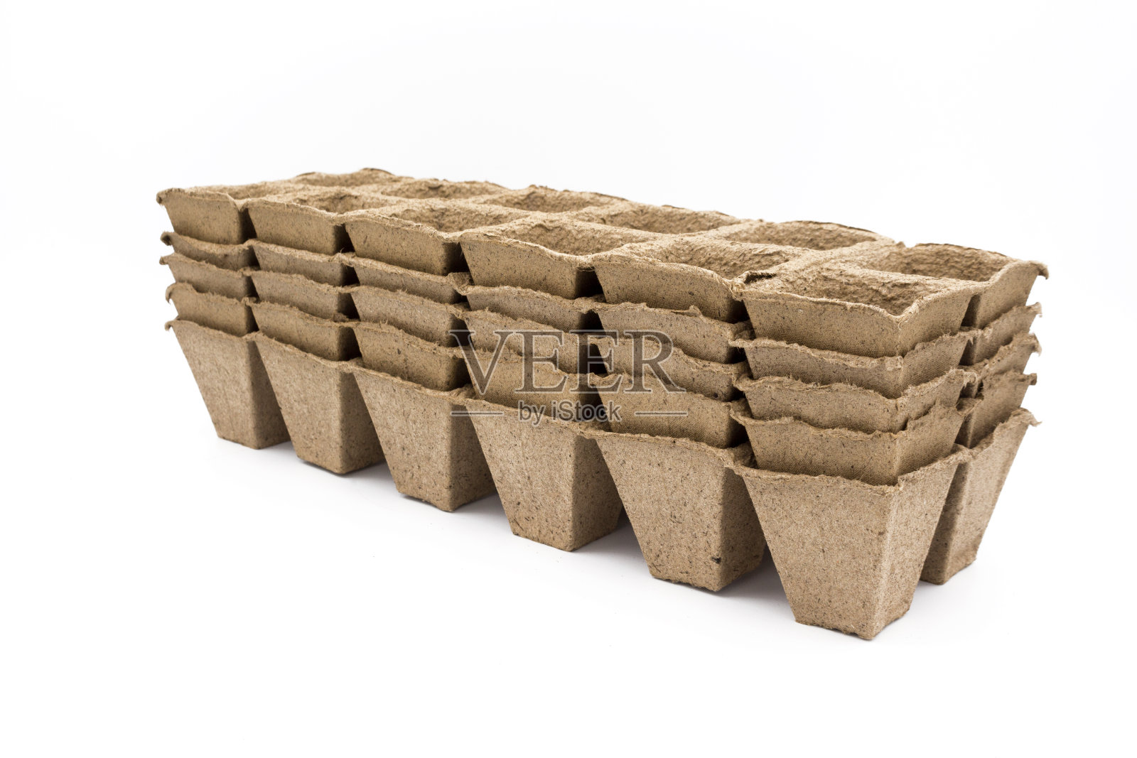 苗木用泥炭盆照片摄影图片