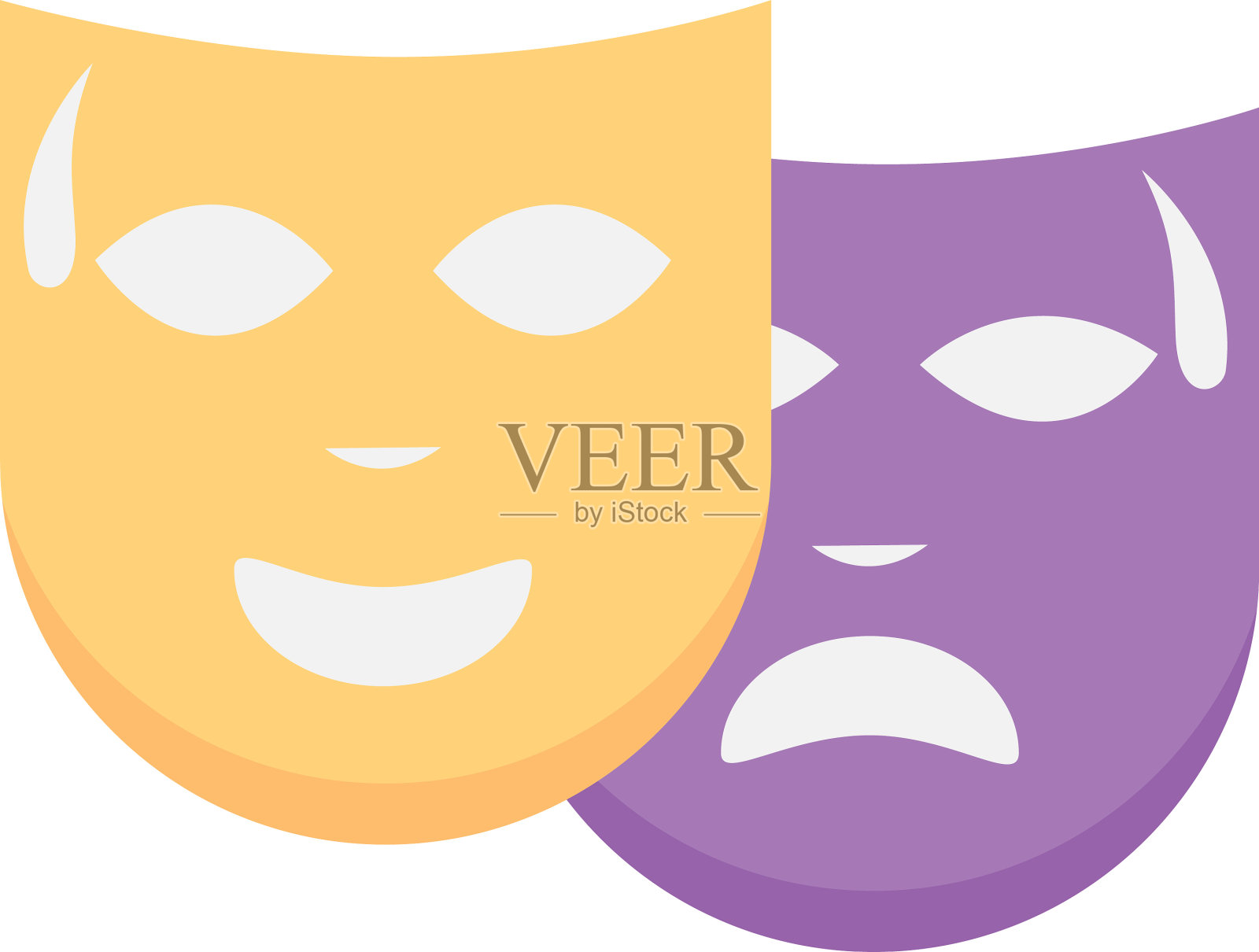 狂欢节上戴着庆祝面具设计元素图片