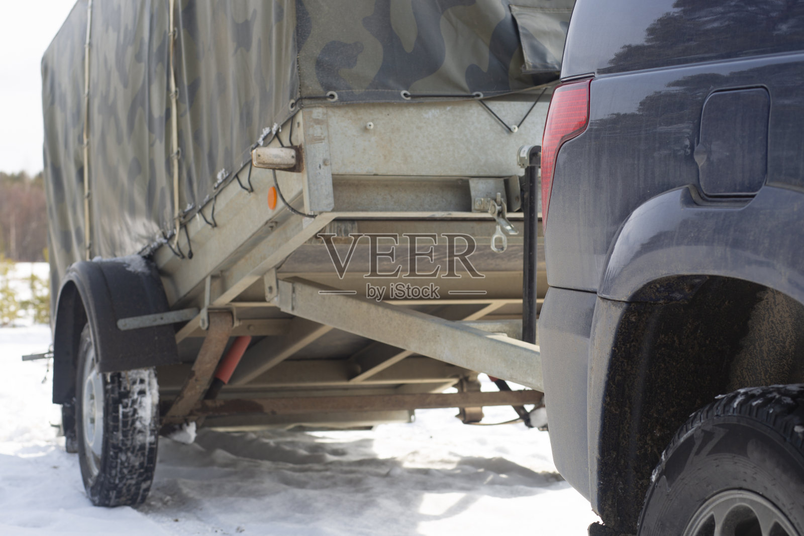 车开拖车照片摄影图片