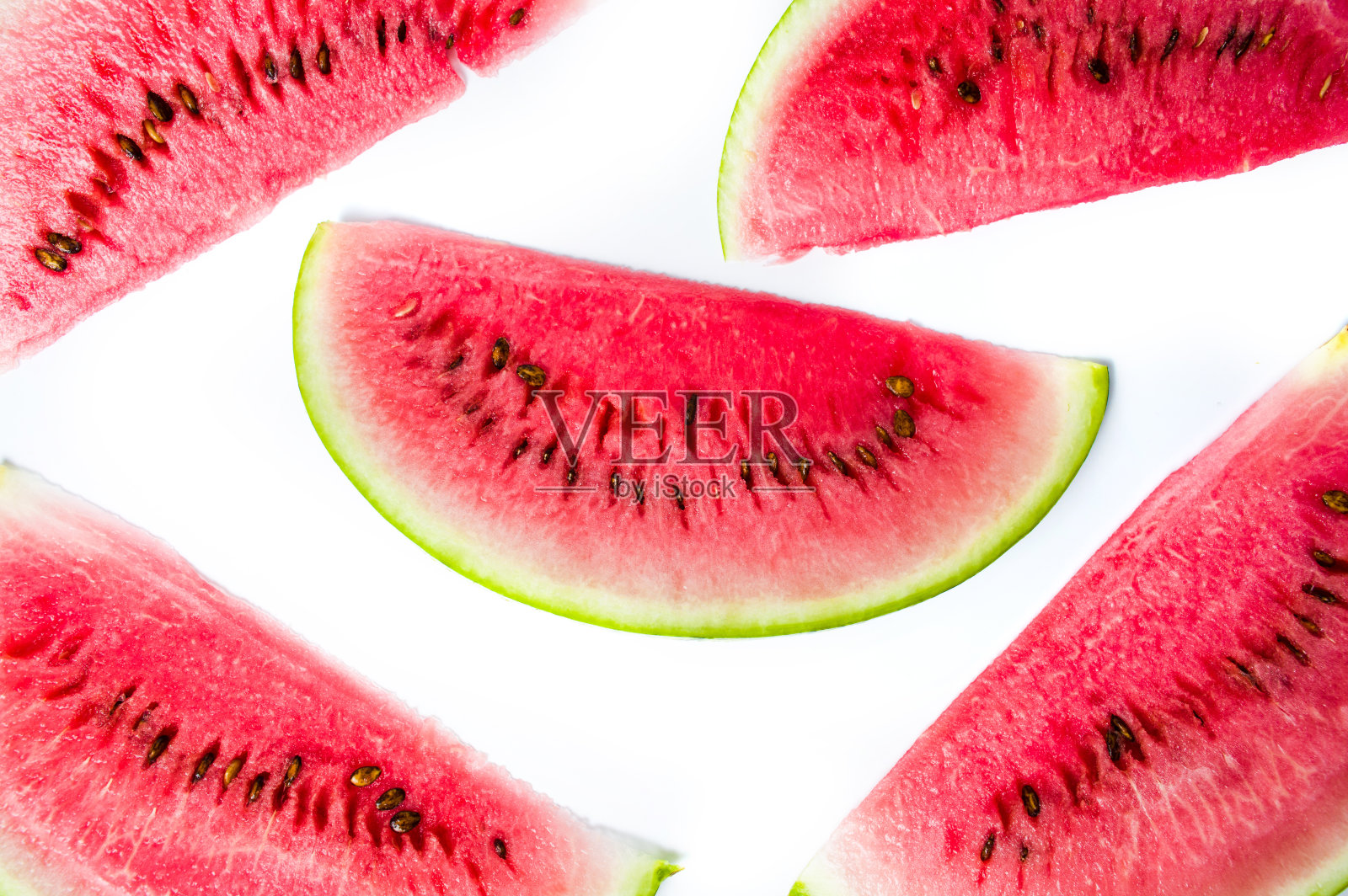 西瓜片孤立白色照片摄影图片