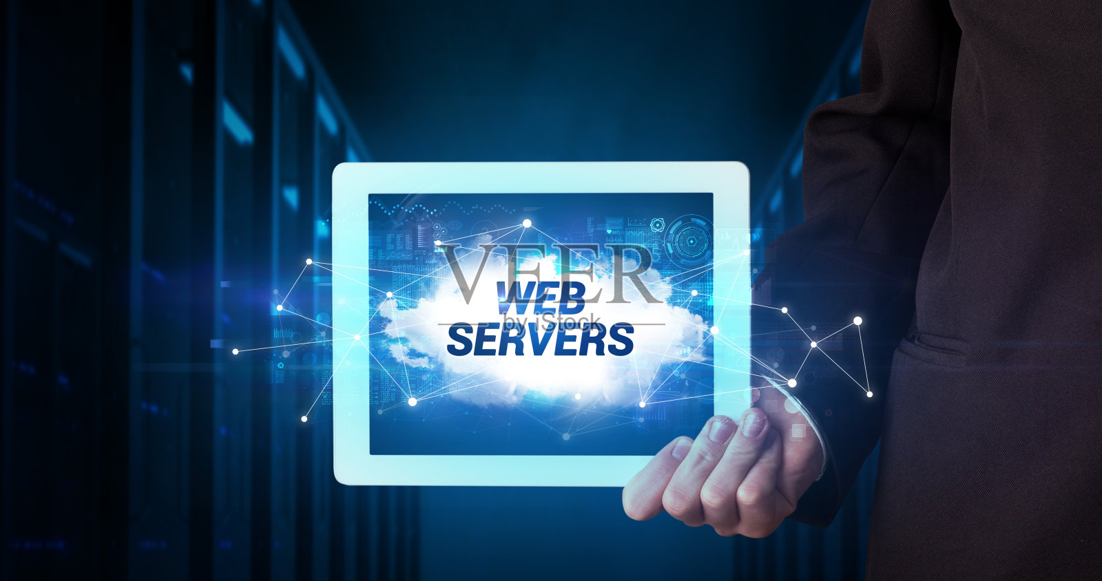 人持平板，技术理念照片摄影图片