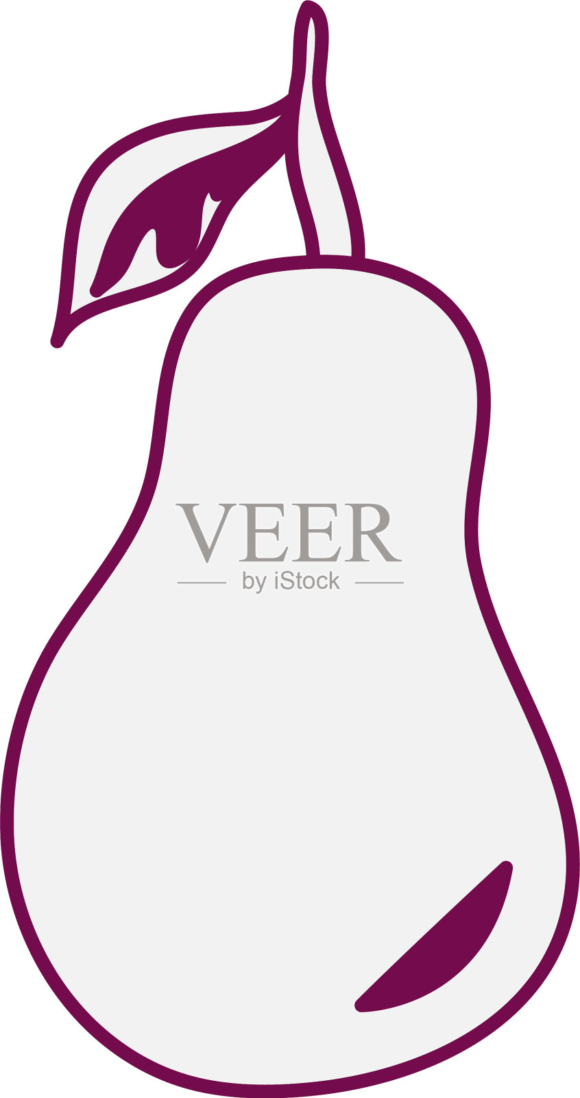 新鲜的梨果自然的图标设计元素图片