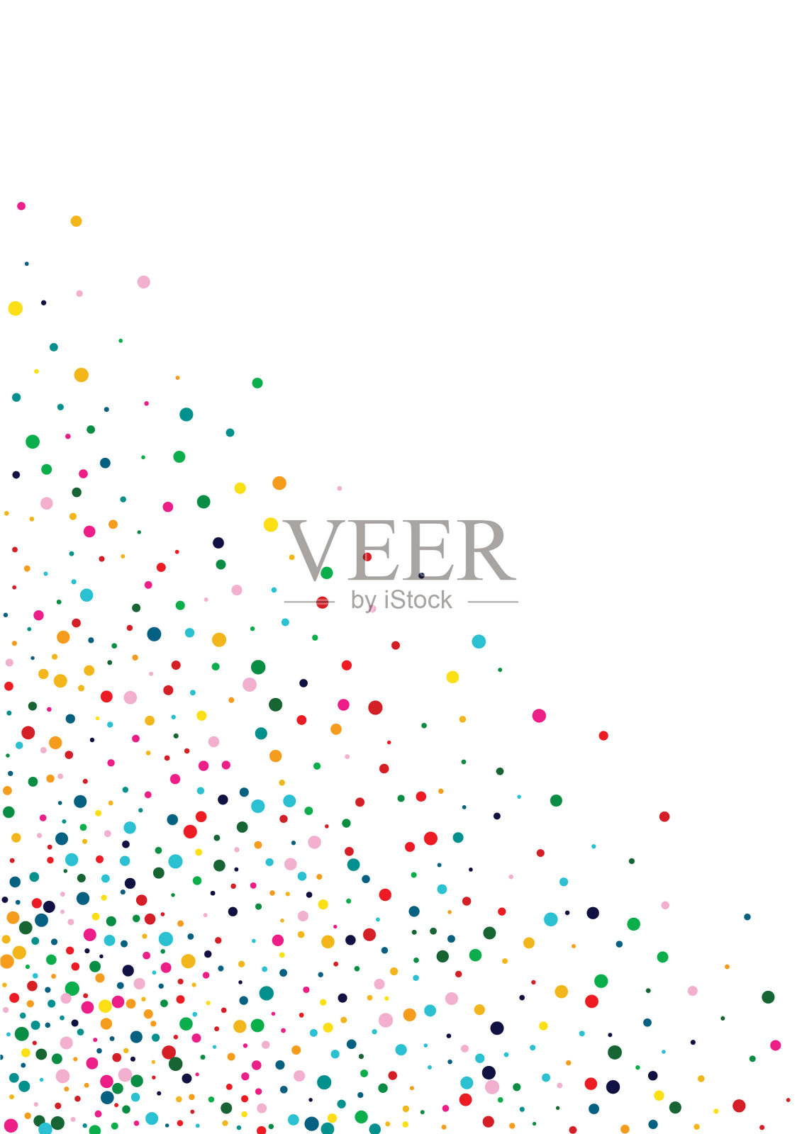 彩虹独立纸屑图案插画图片素材