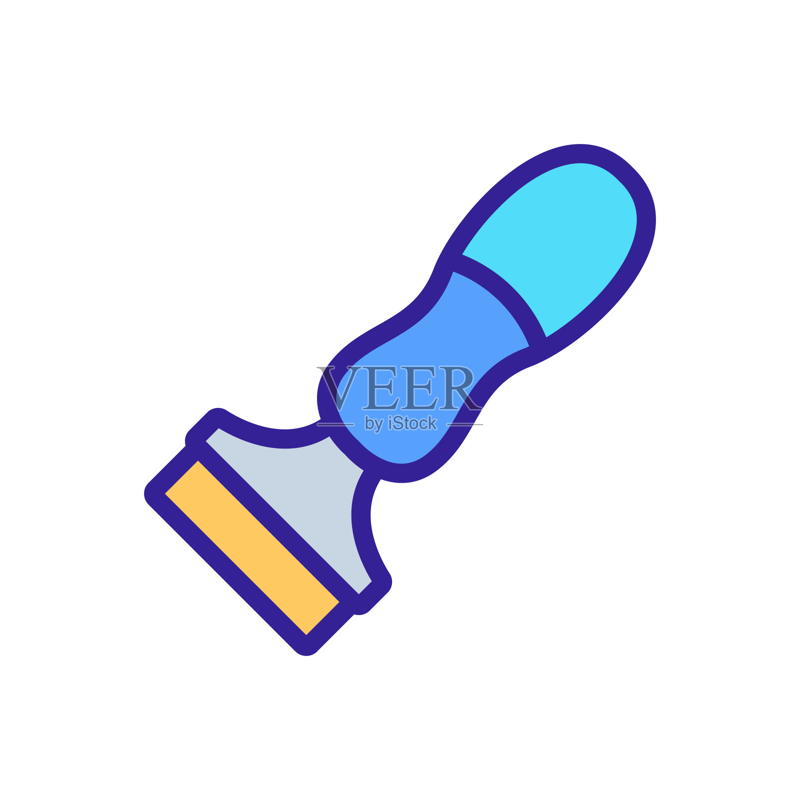 切割工具图标矢量轮廓插图插画图片素材