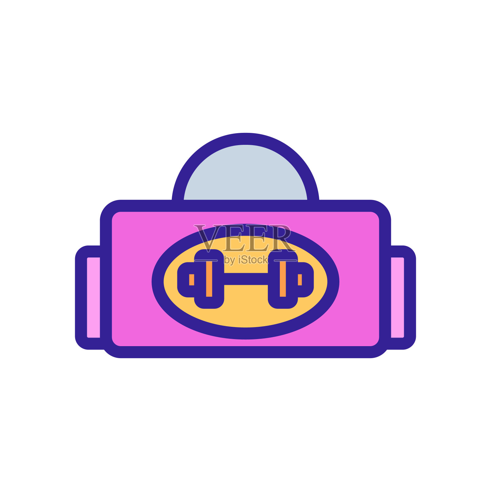 哑铃运动包图标矢量大纲插图图标素材