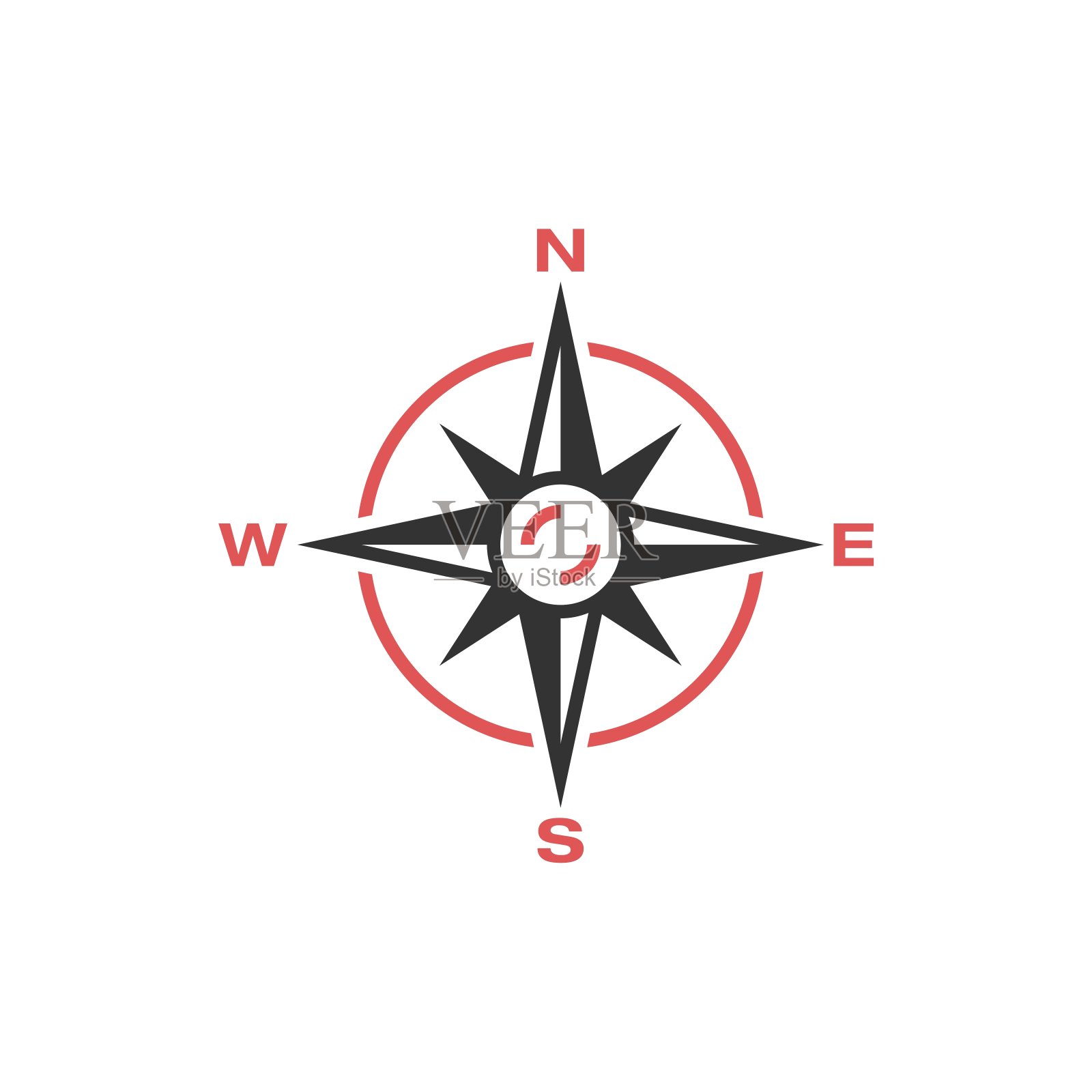 罗盘玫瑰图标标识模板插图设计。向量EPS 10。设计元素图片