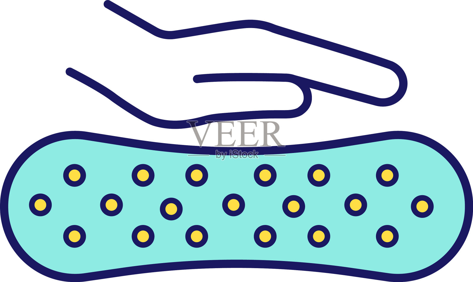 乳胶床垫材料颜色图标设计元素图片