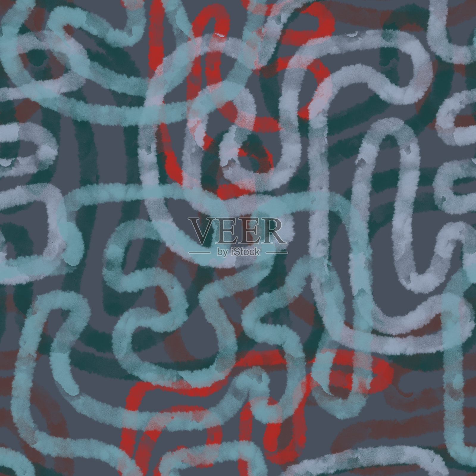 抽象几何无缝图案制成的曲线线形状，管和管插画图片素材