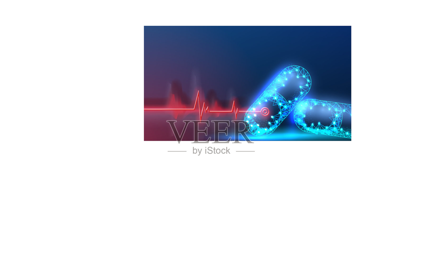 丸多边形二胶囊丸红线波插画图片素材