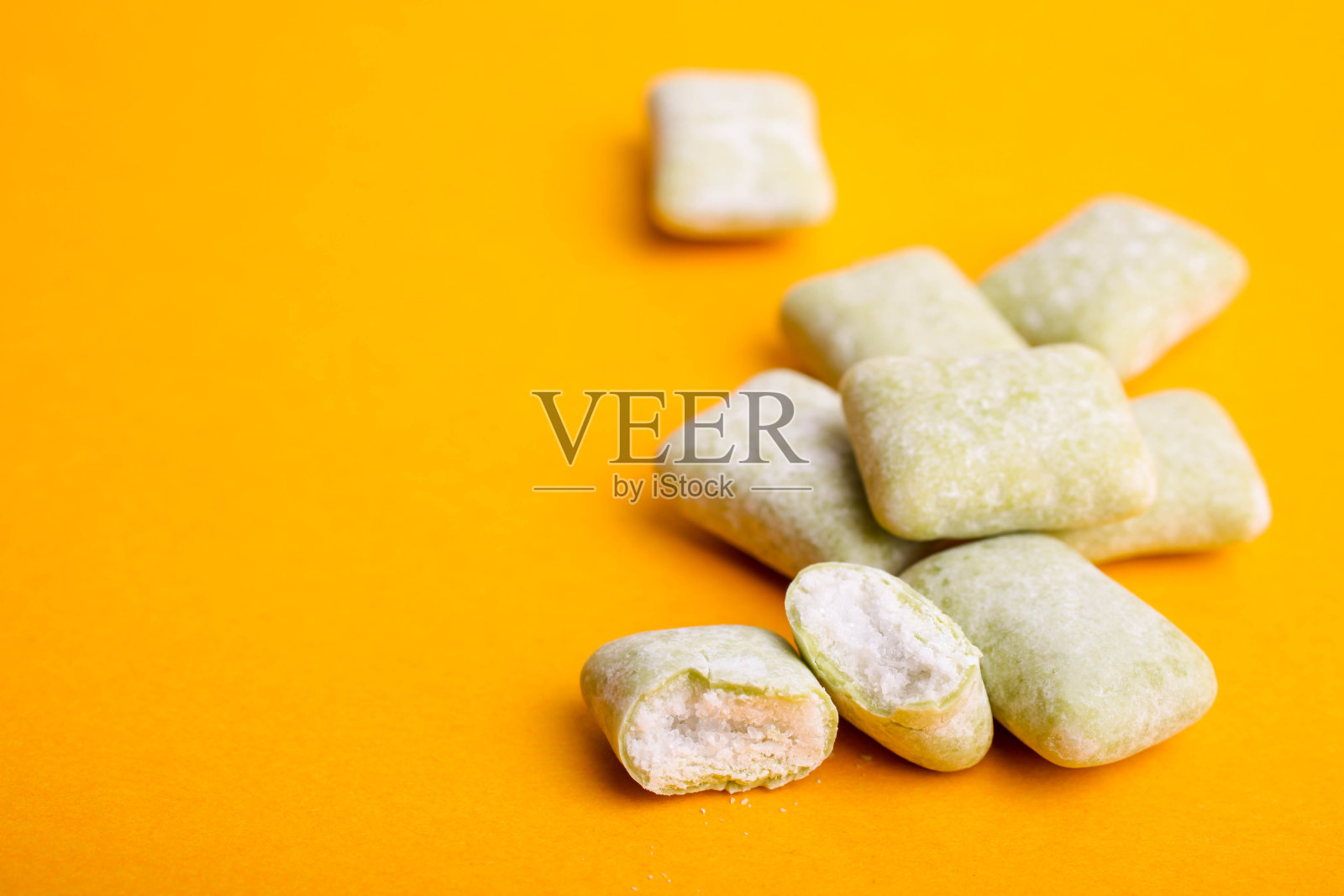 绿色的口香糖照片摄影图片