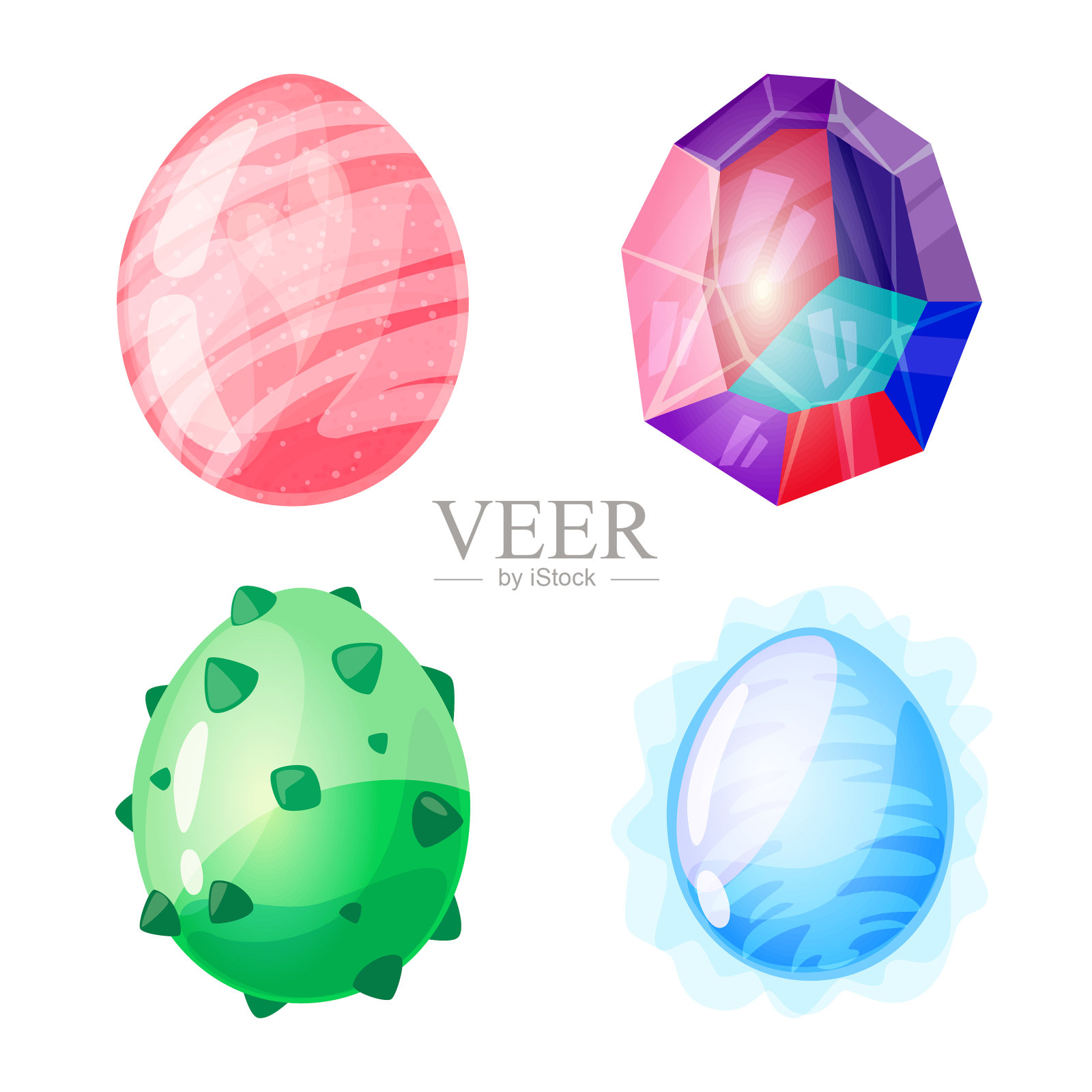 恐龙与魔法符号插画图片素材