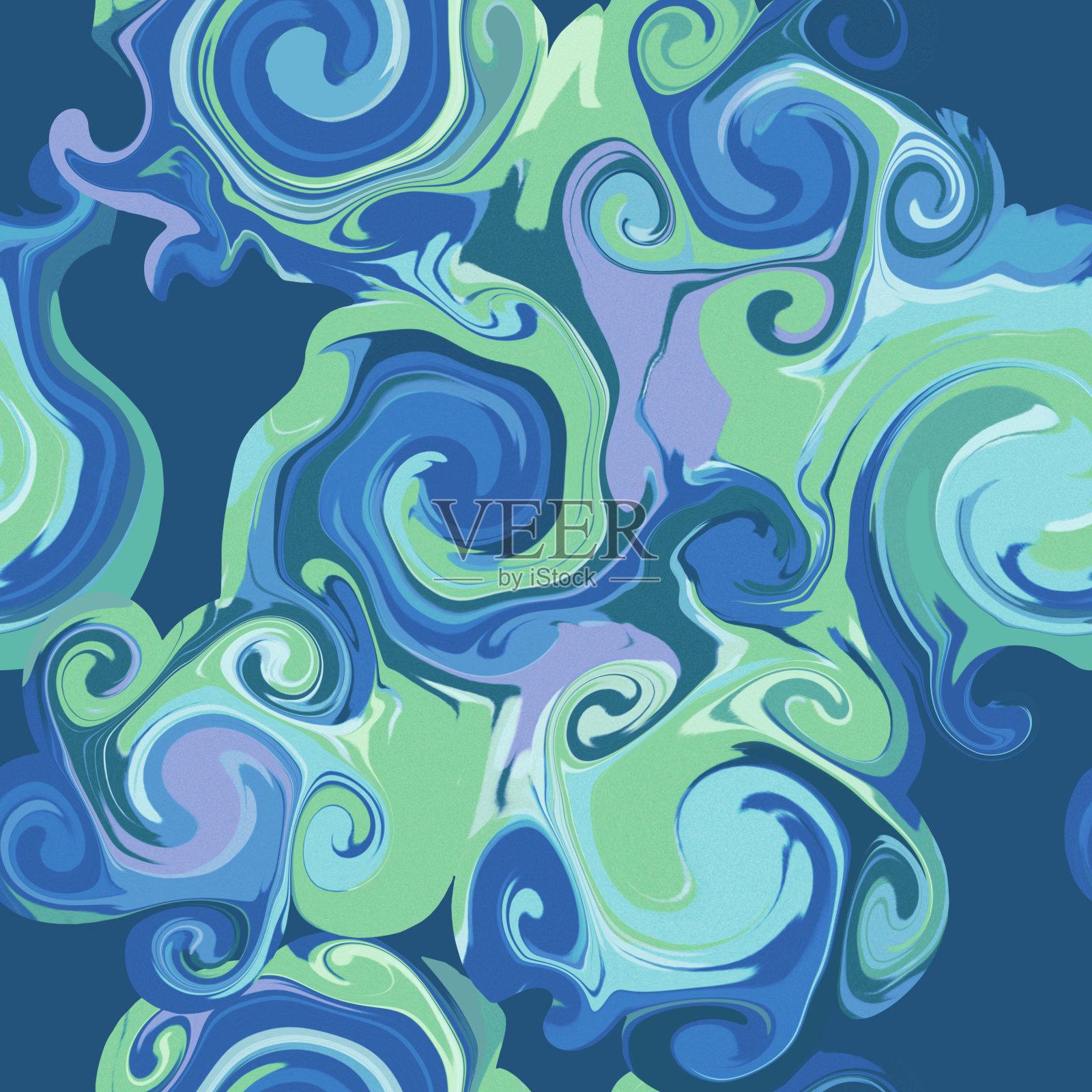 抽象漩涡笔触背景。波浪螺旋弯曲的形状。插画图片素材