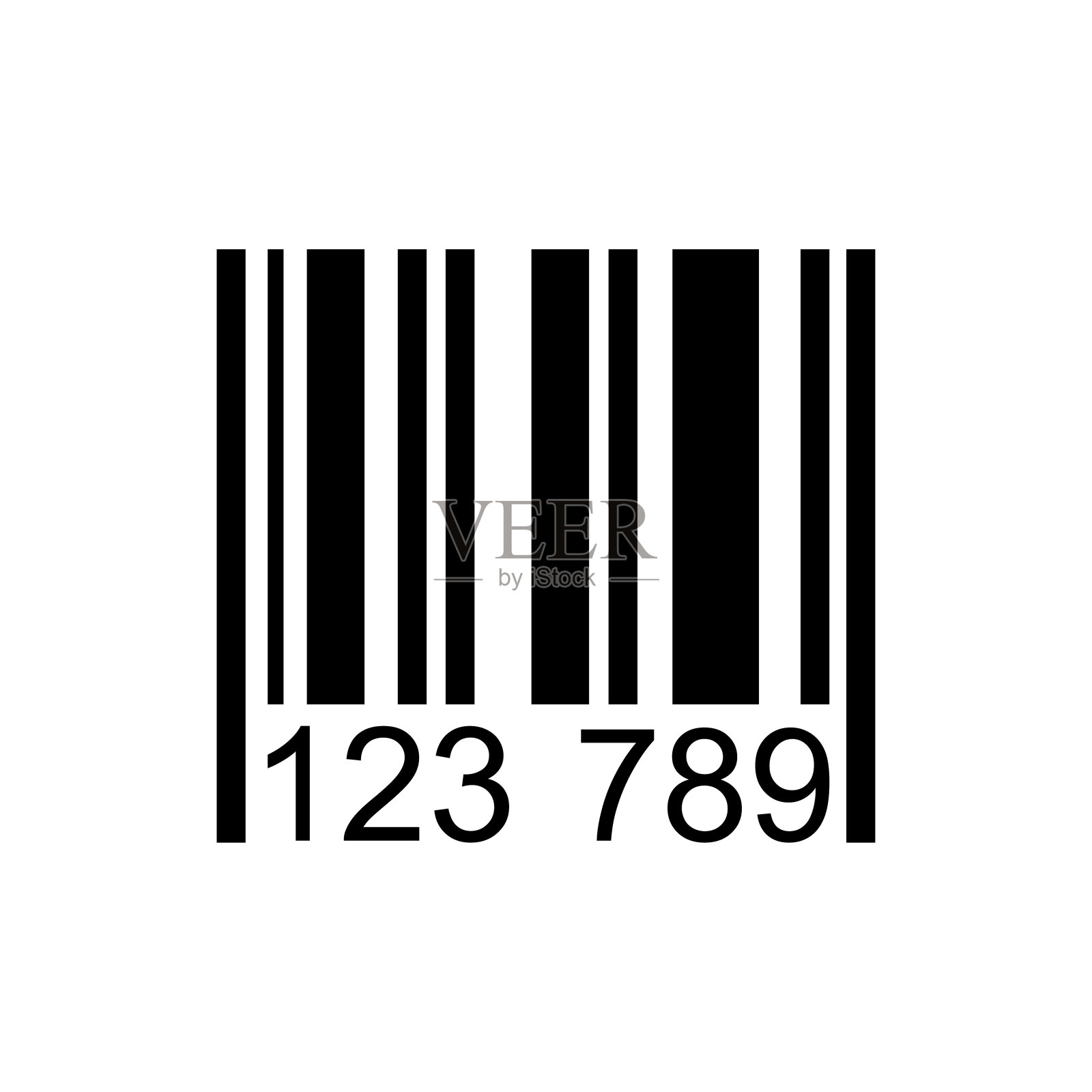 条码图标平面矢量模板设计流行插画图片素材