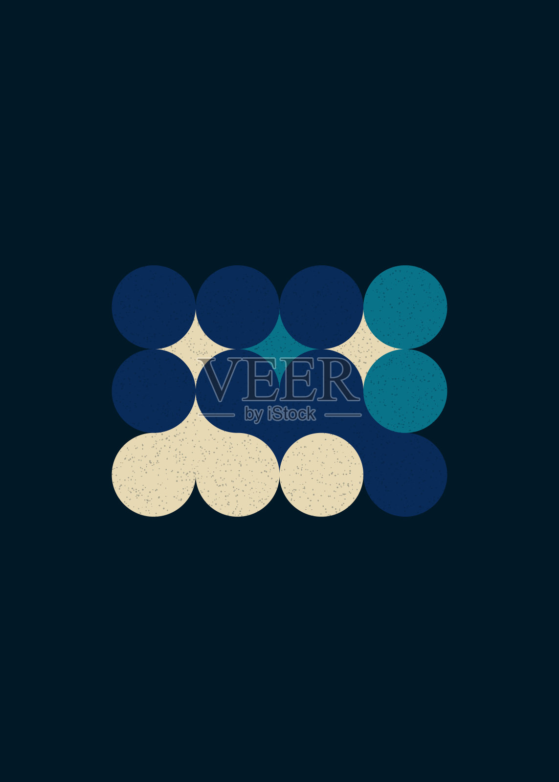 计算机生成的彩色圆点艺术标志设计插图插画图片素材