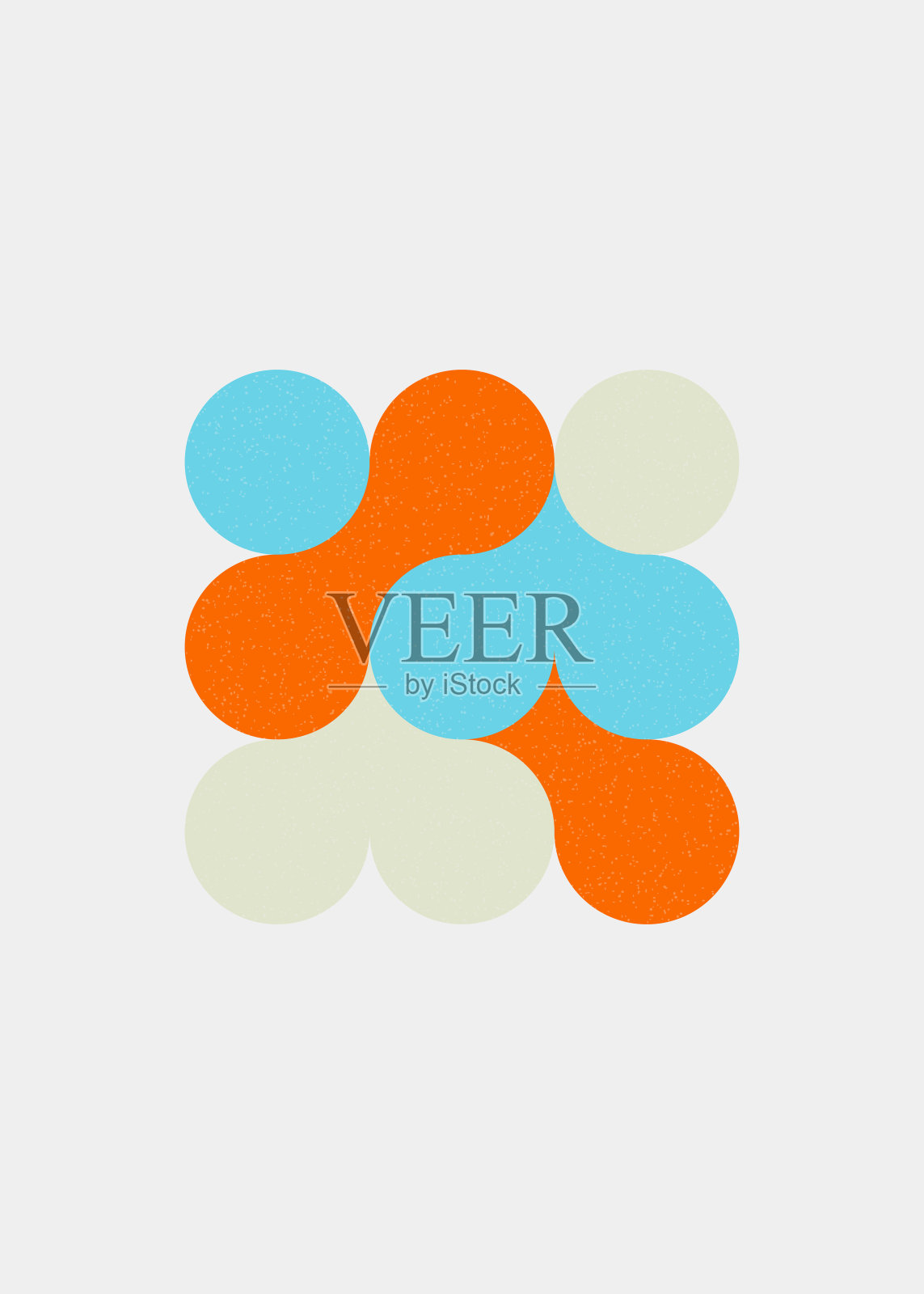 计算机生成的彩色圆点艺术标志设计插图插画图片素材