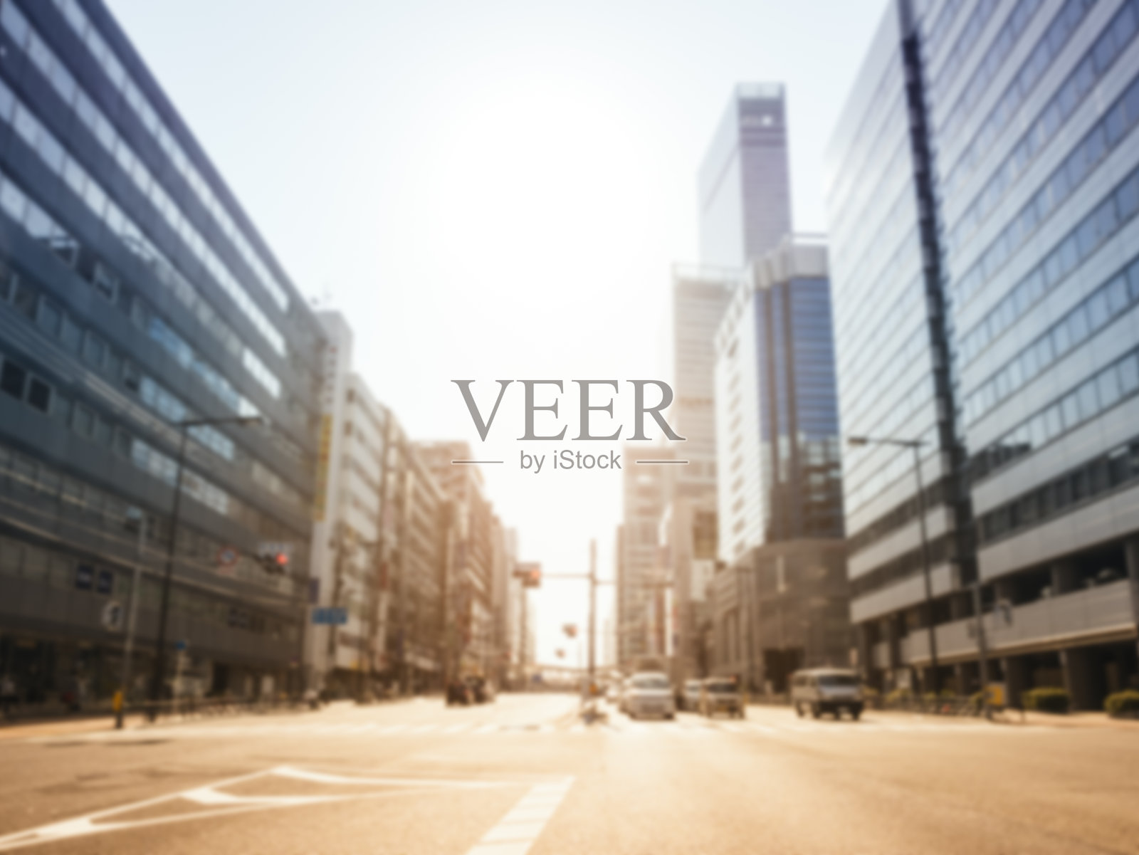 城市街道、路、巷、写字楼、商城区域透视照片摄影图片