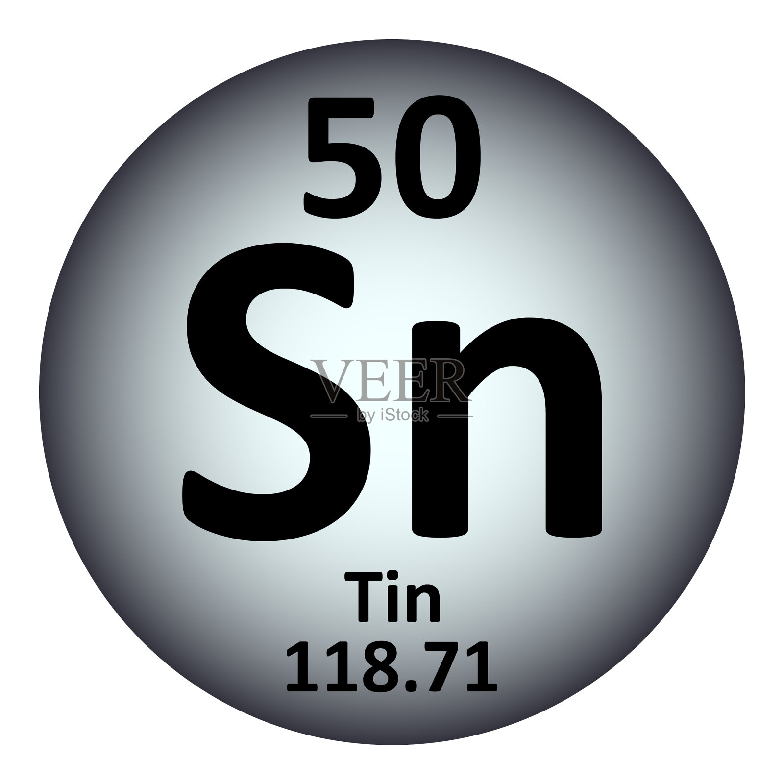 元素周期表中的锡图标插画图片素材