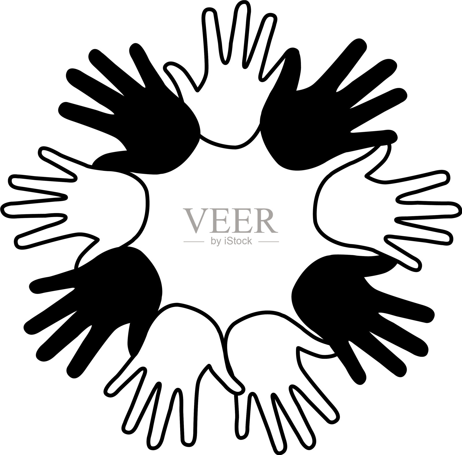 手印颜料周围设计元素图片