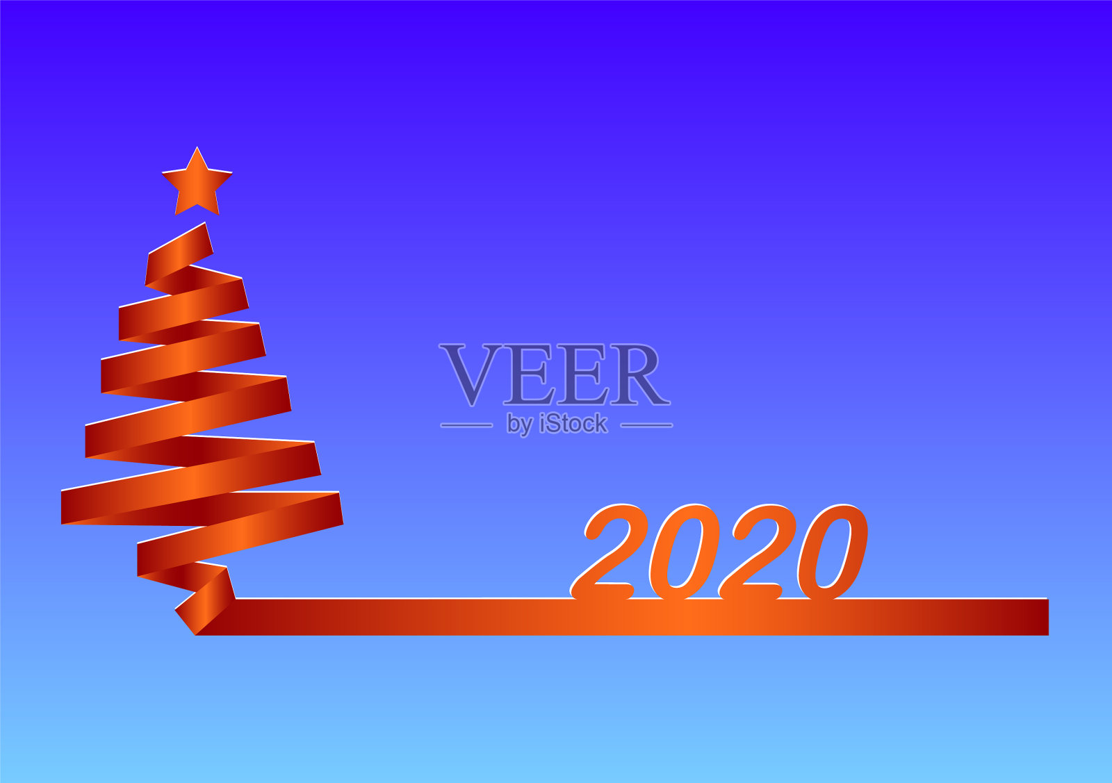 祝贺2020年新年插画图片素材