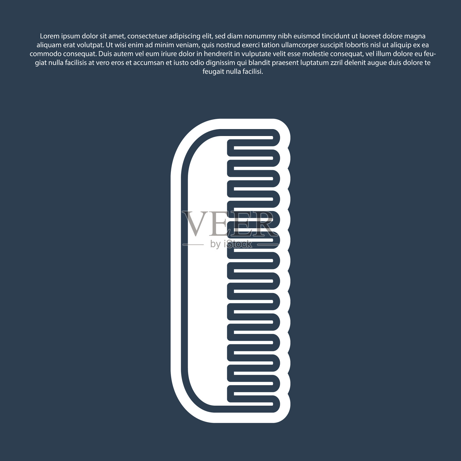 蓝线毛刷图标隔离在蓝色插画图片素材