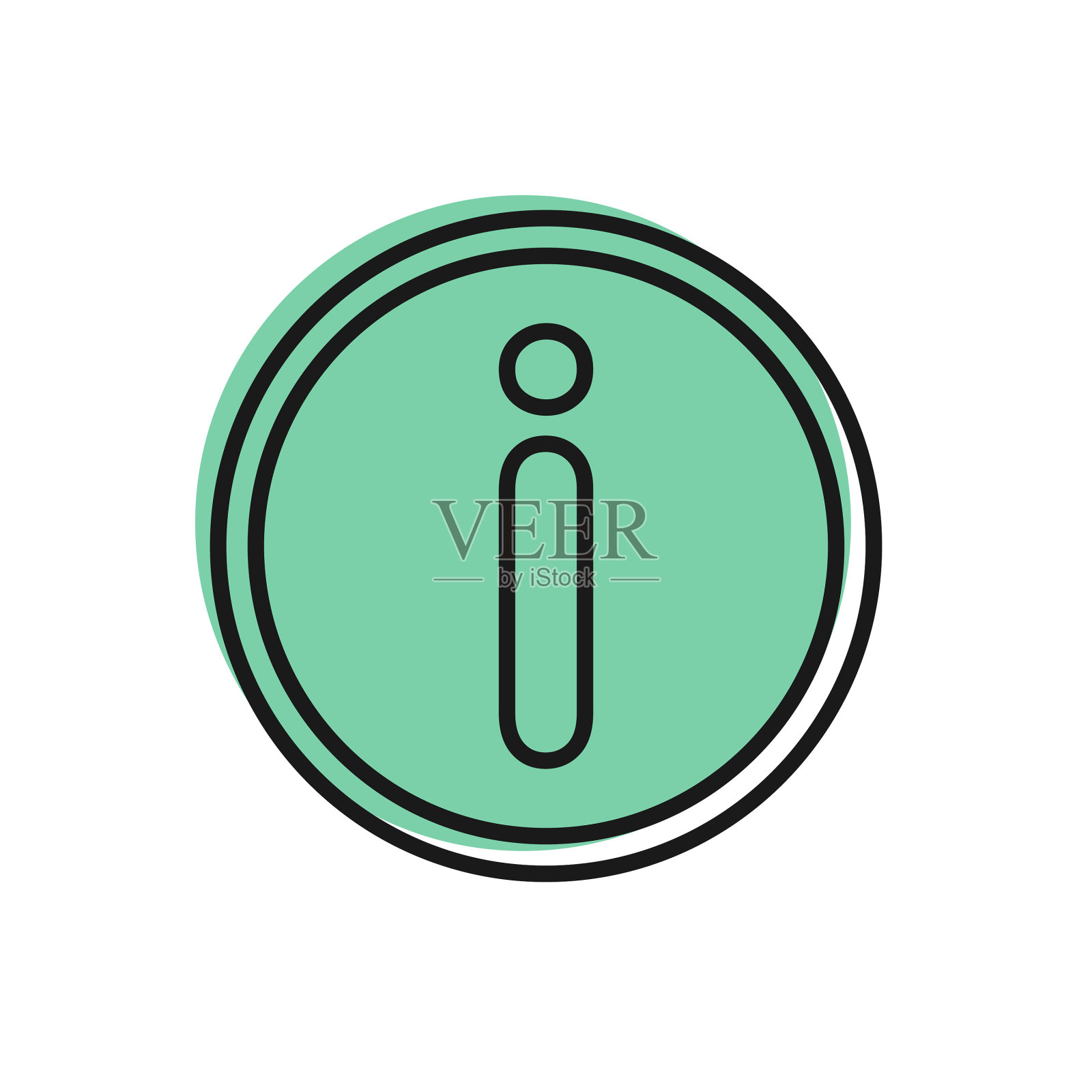 黑线信息图标隔离在白色上图标素材