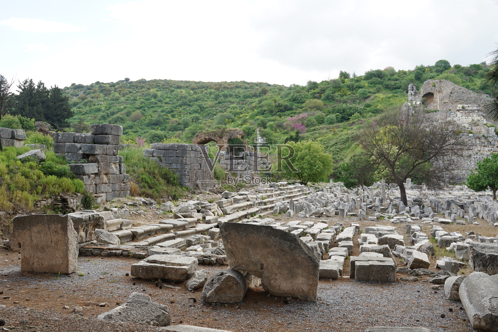 以弗所的古希腊罗马遗址是土耳其著名的地标照片摄影图片