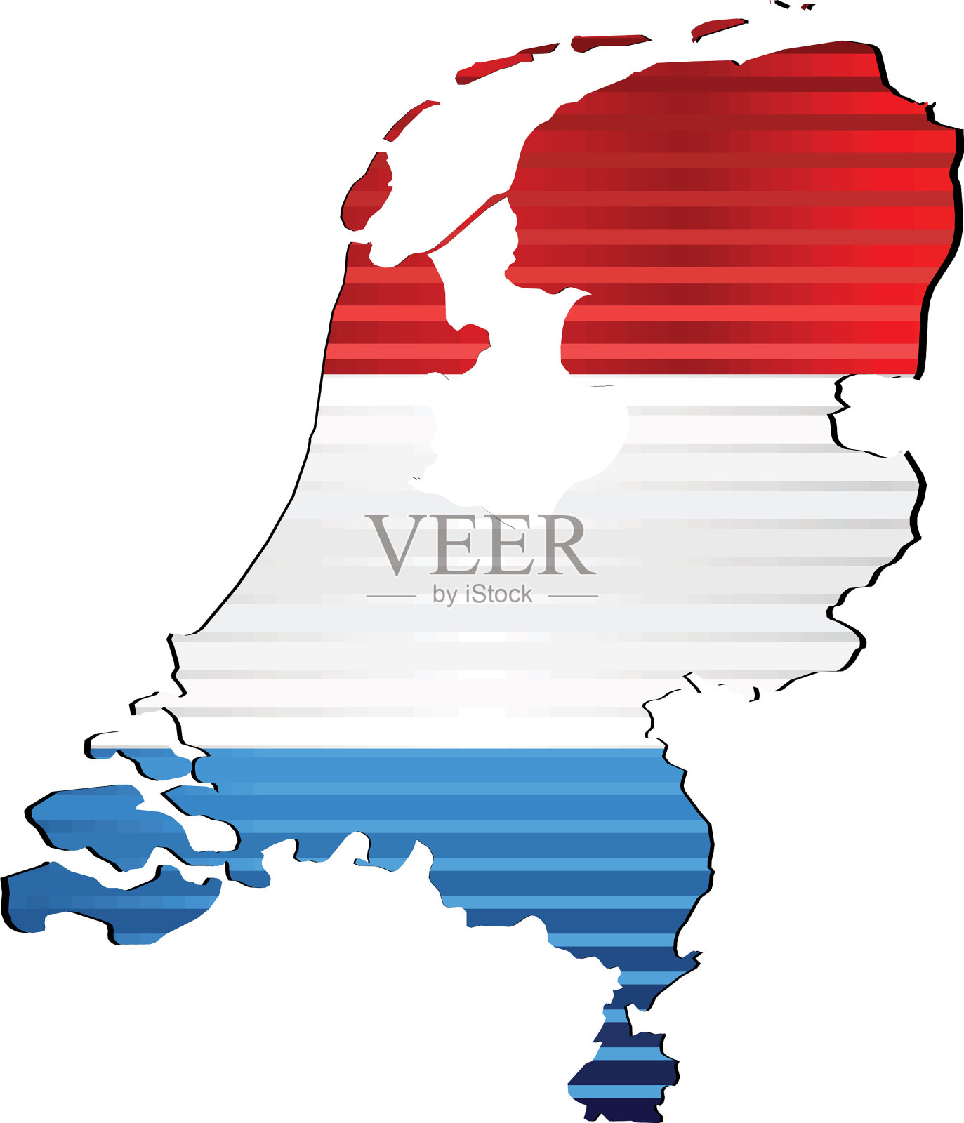 荷兰地图插画图片素材