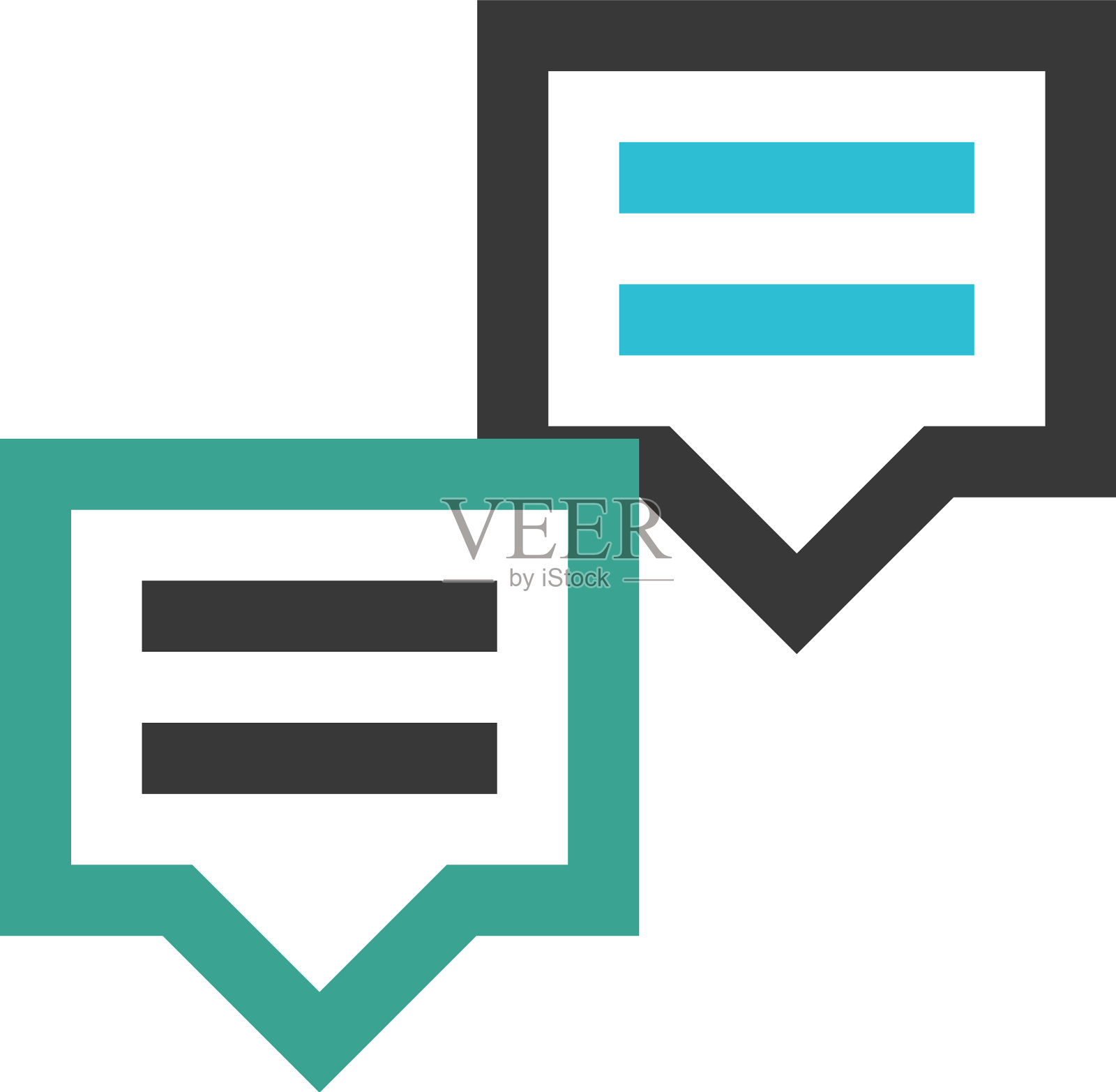 聊天图标股票孤立的白色背景图标素材