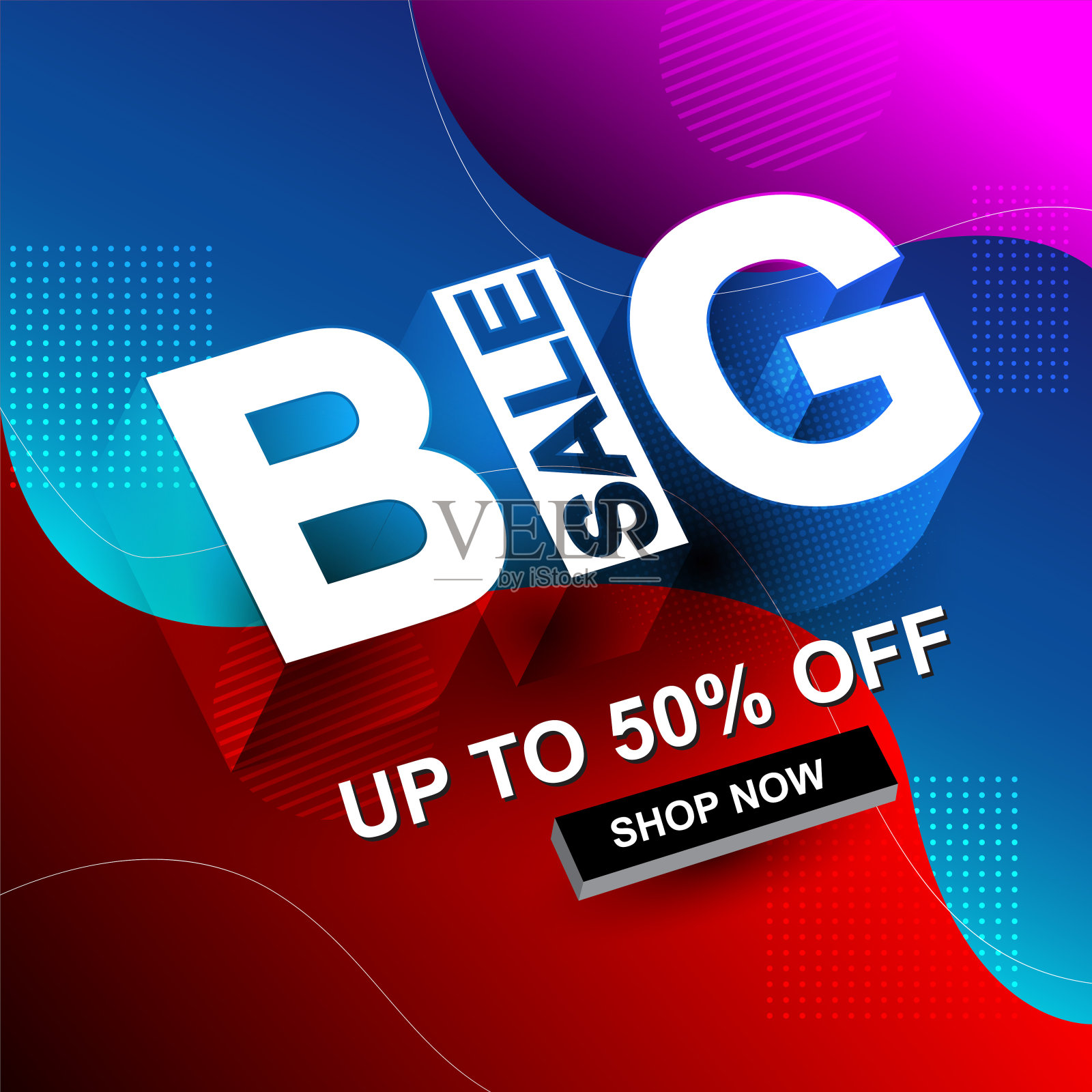 大销售横幅模板设计插画图片素材