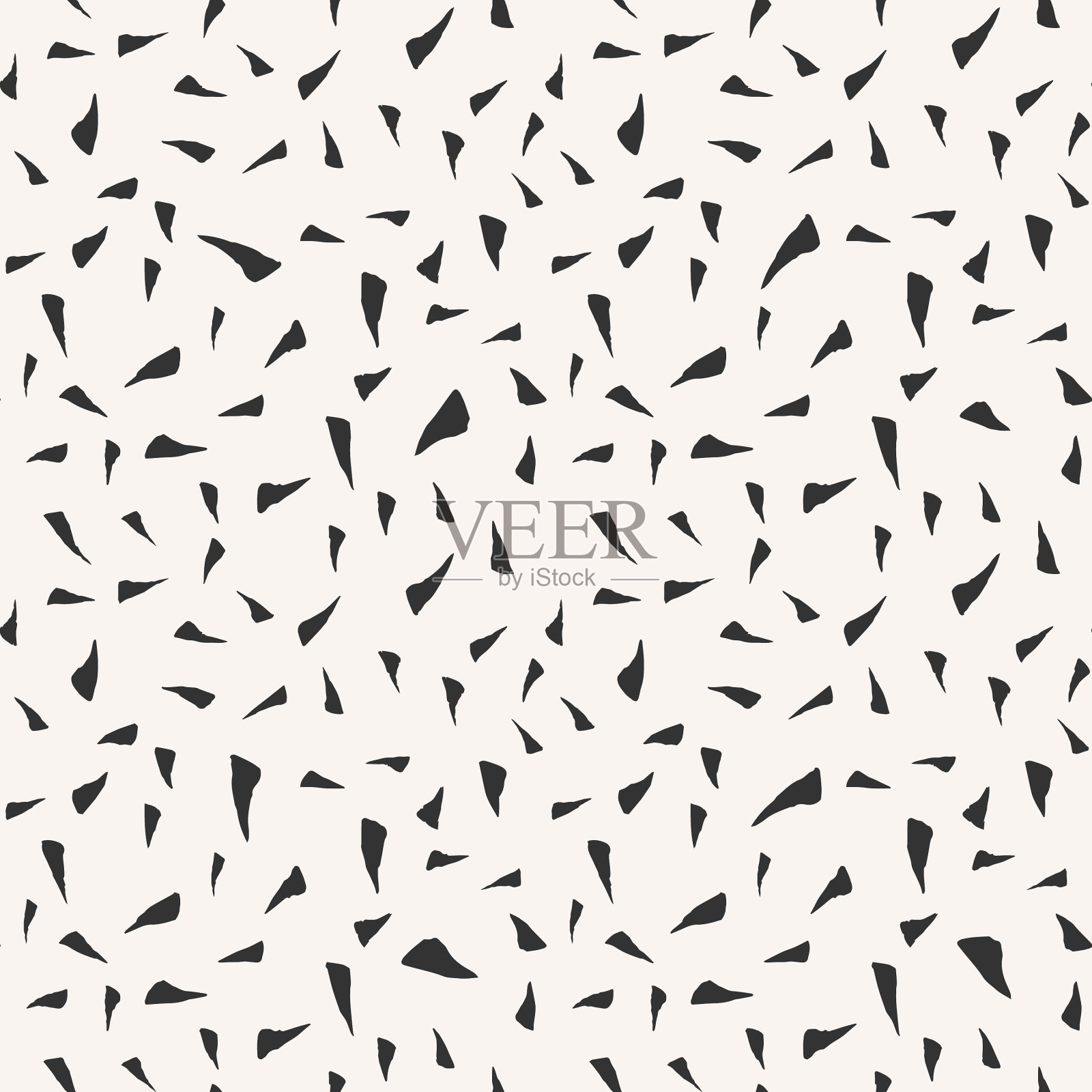 简单手绘墨水涂鸦无缝图案插画图片素材