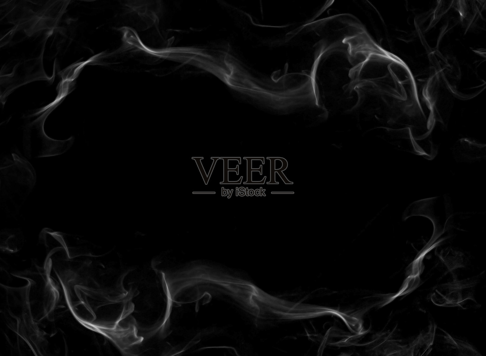 烟雾在一个框架形状的黑色背景与copyspace照片摄影图片