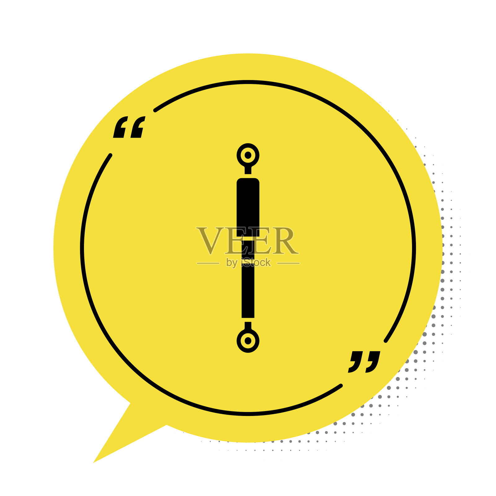 黑色减震器图标隔离在白色上图标素材