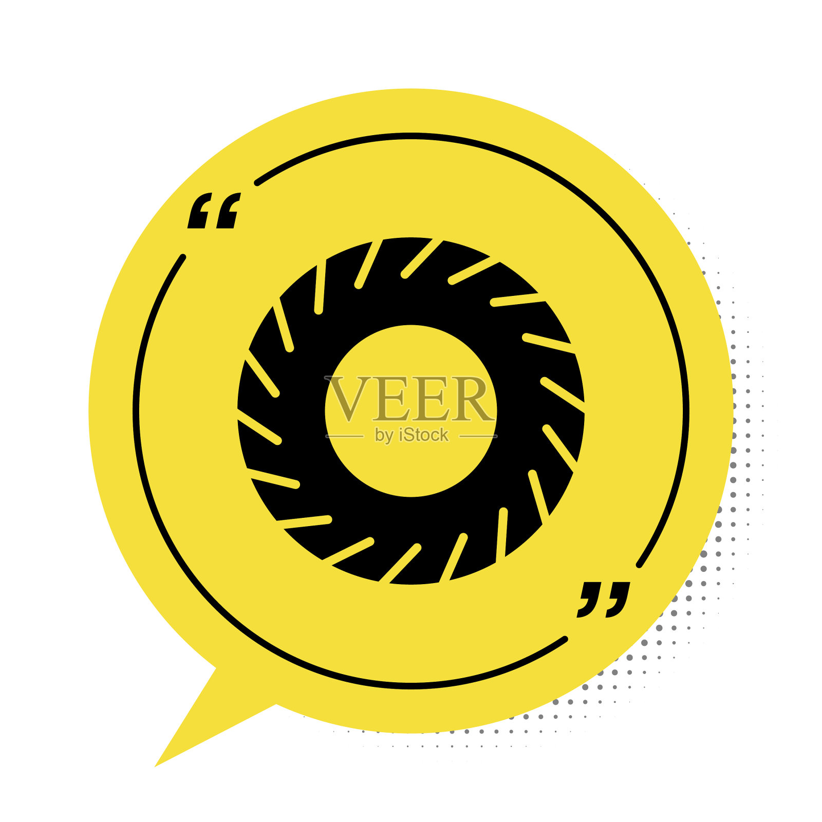 黑色汽车轮胎图标孤立的白色背景插画图片素材