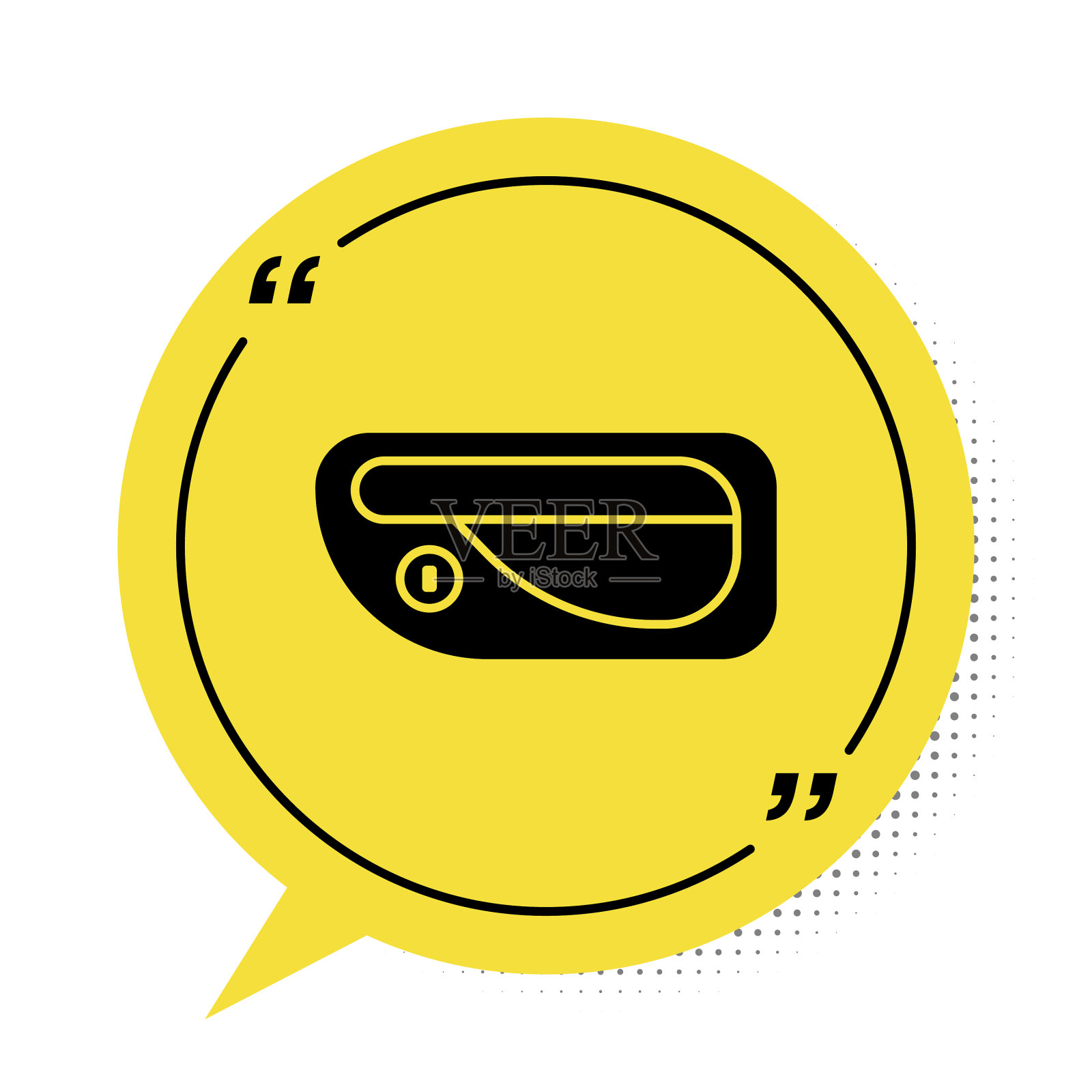 黑色车门把手图标隔离在白色上插画图片素材