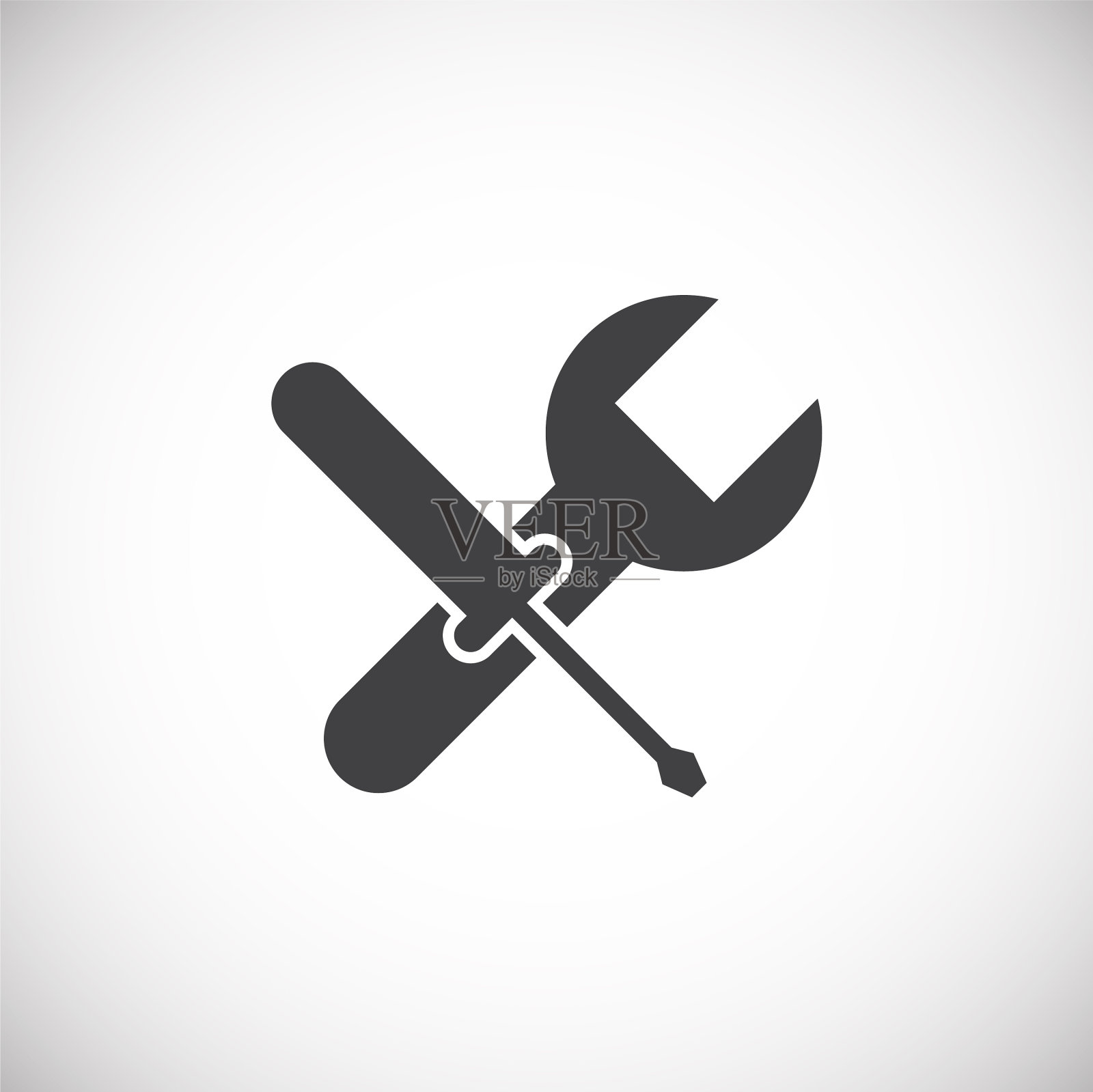 施工相关图标的背景插画图片素材