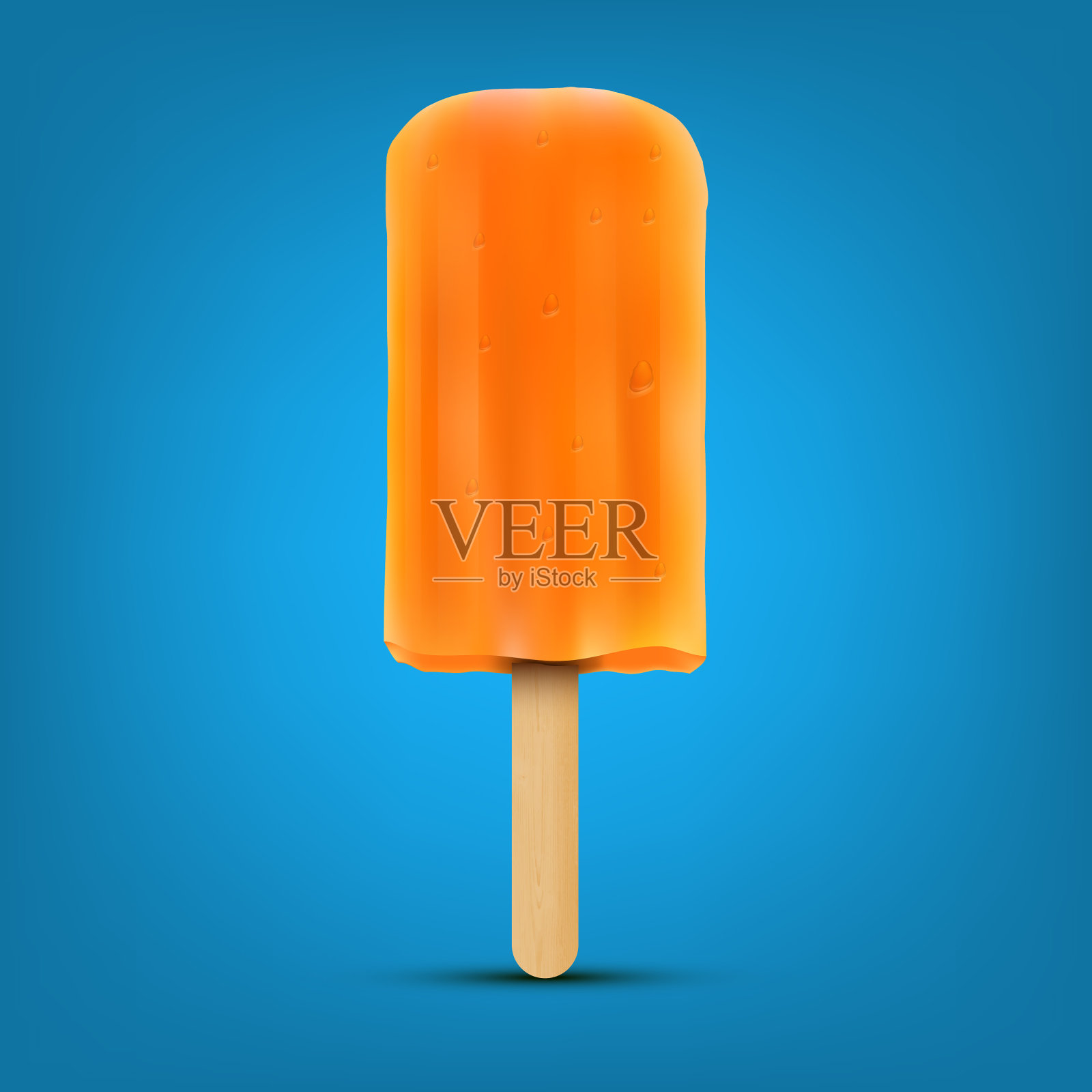 巧克力冰淇淋棒插画图片素材