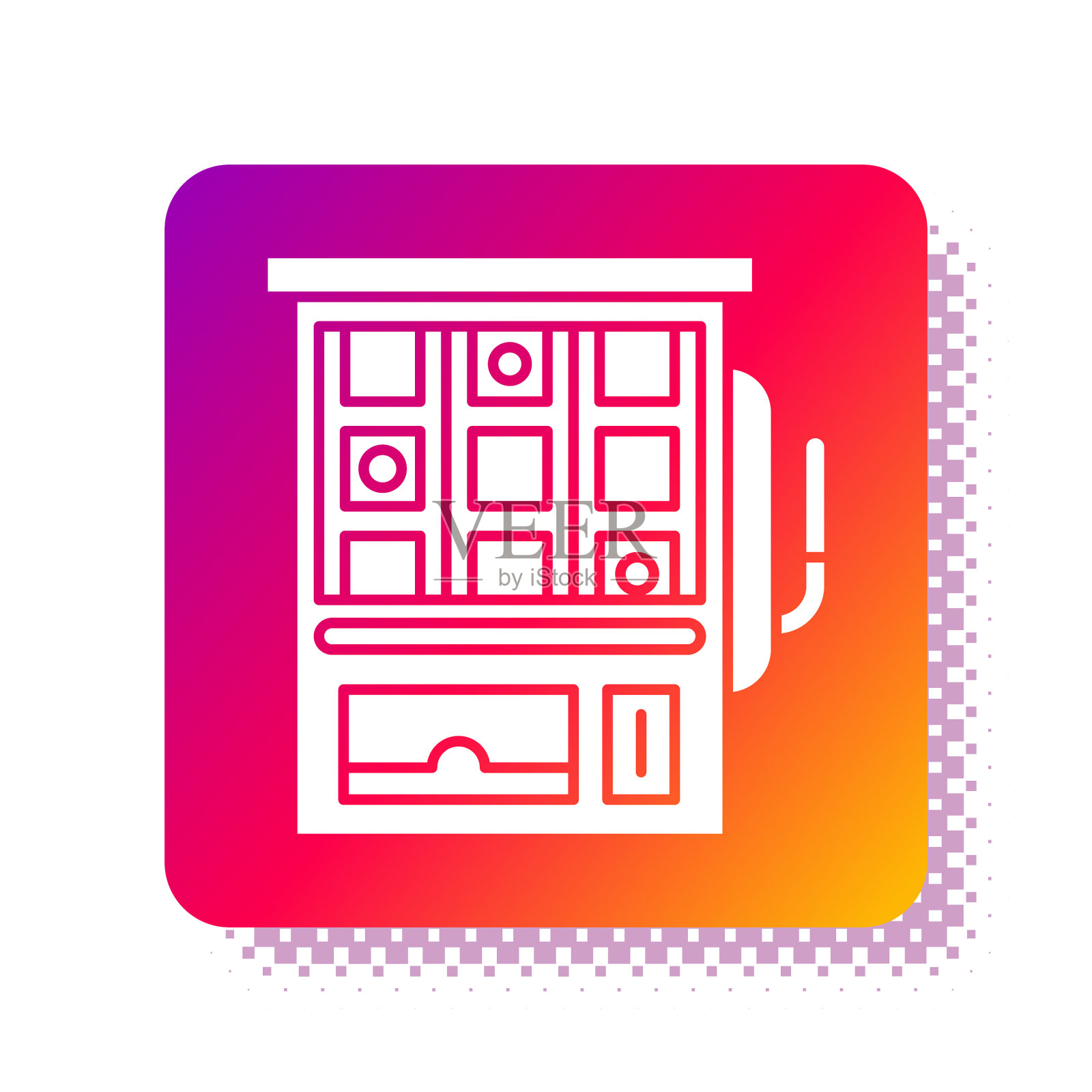 白色老虎机图标孤立在白色图标素材