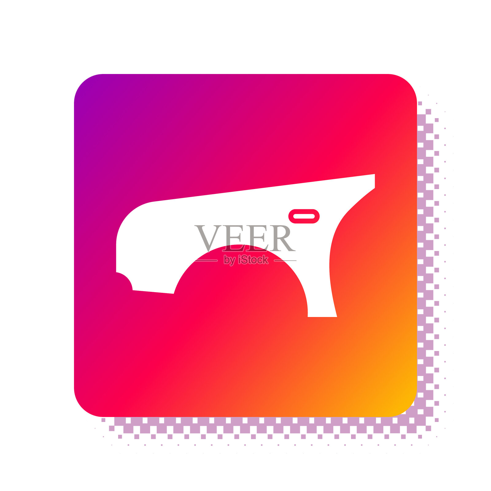 白色汽车挡泥板图标孤立在白色背景插画图片素材