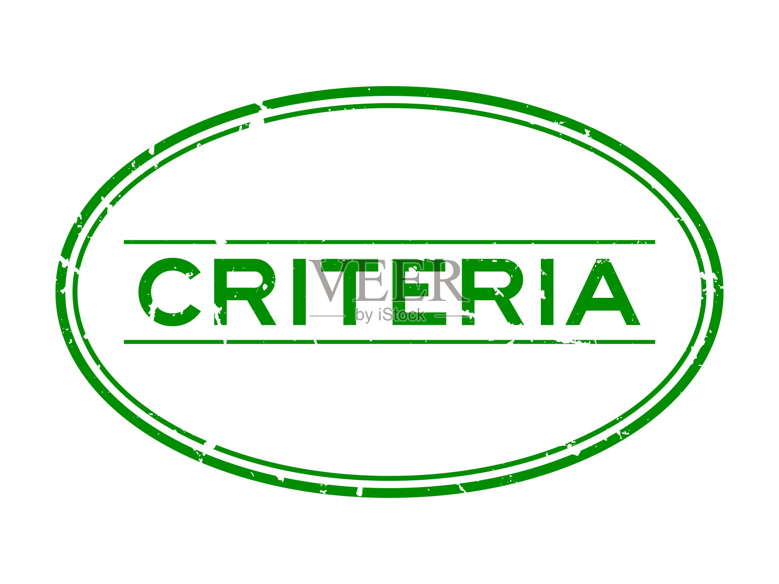 Grunge绿色标准字椭圆橡皮印章印章白色背景插画图片素材