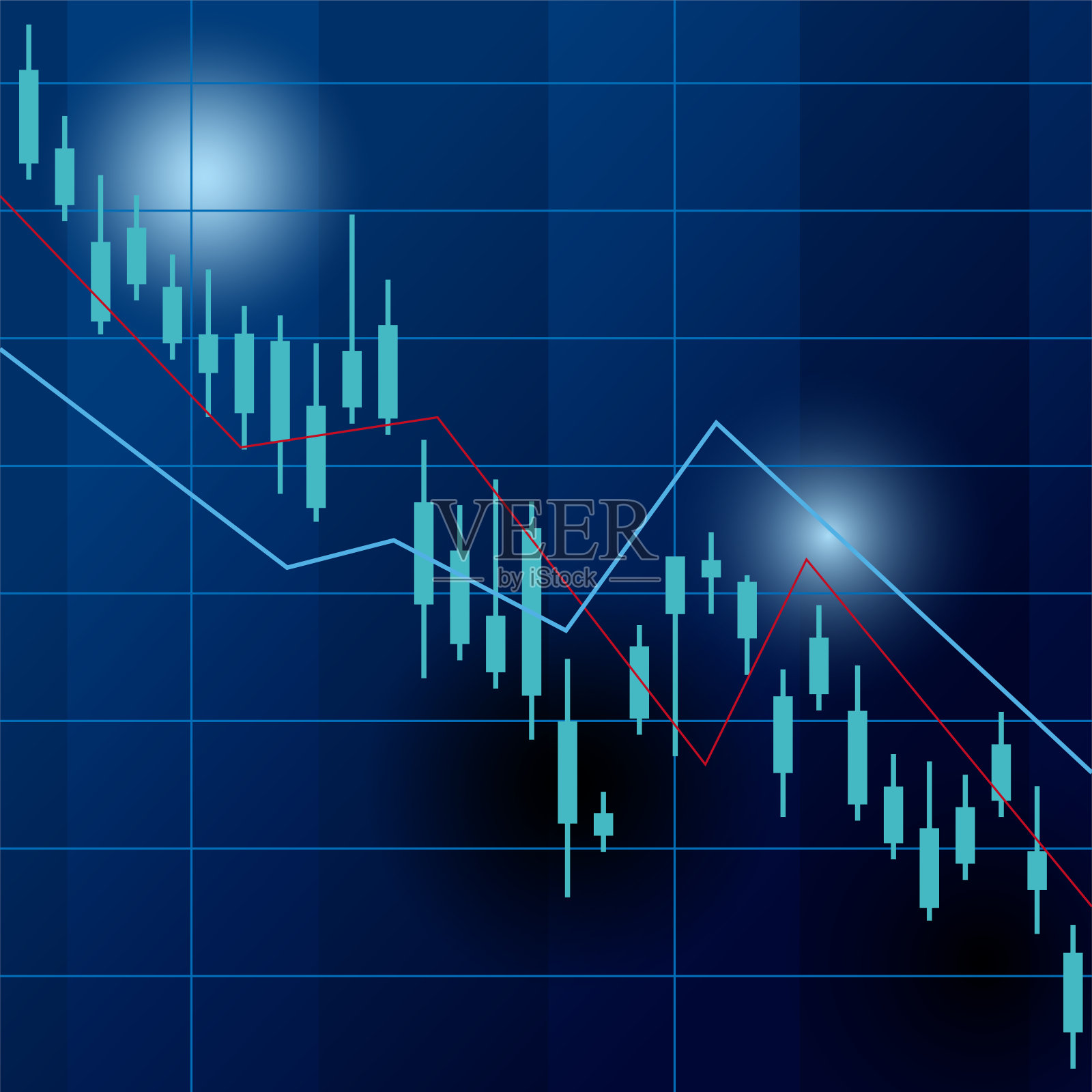 金融市场图表的图片说明。插画图片素材