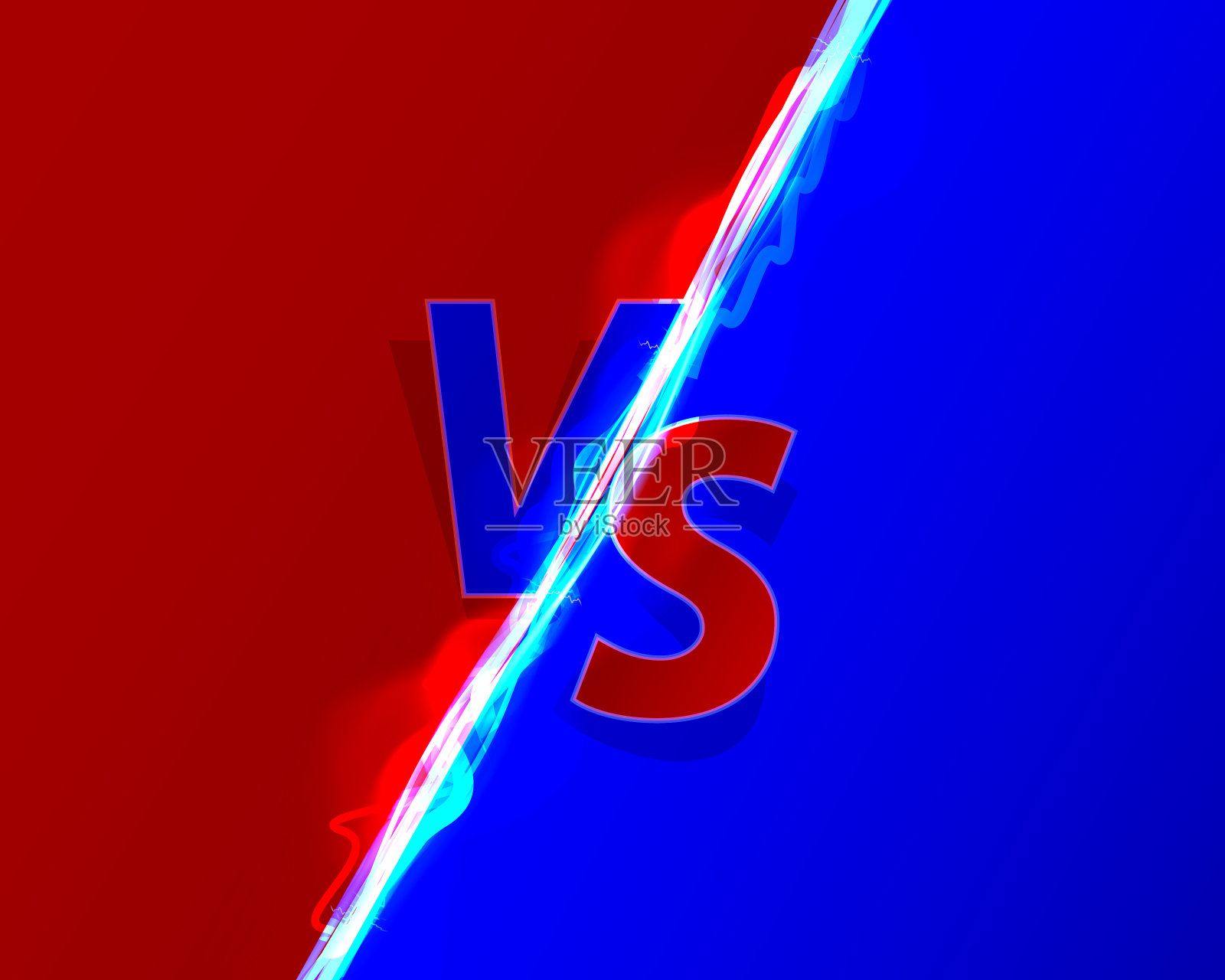 对游戏封面旗帜运动vs团队概念插画图片素材