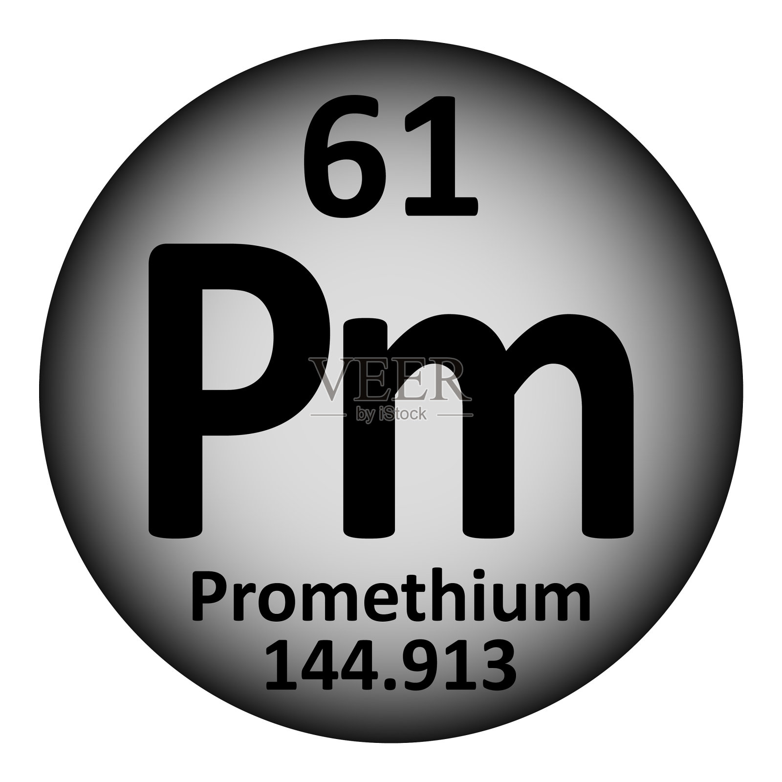 元素周期表中钷的图标插画图片素材