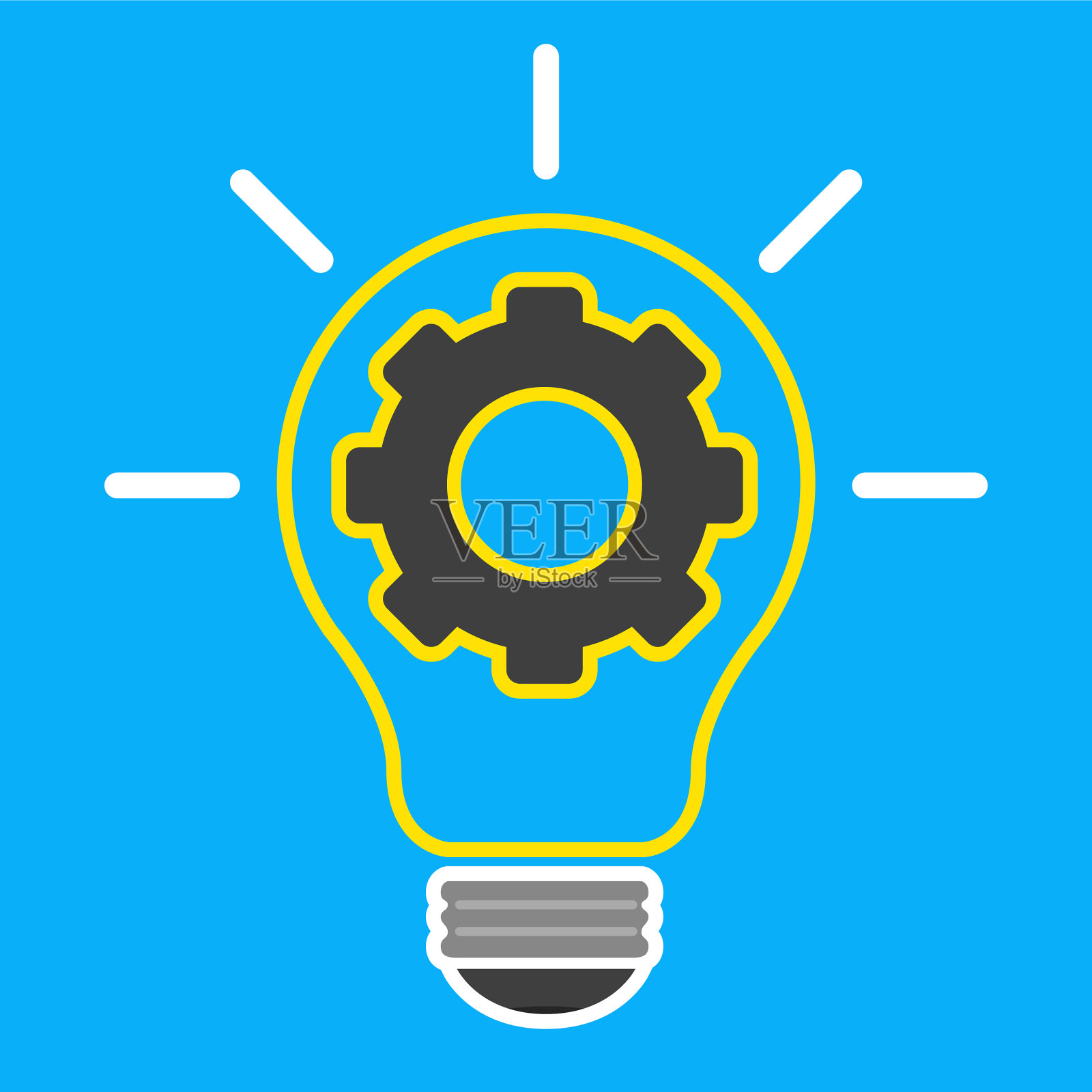 知道灯泡的概念插画图片素材