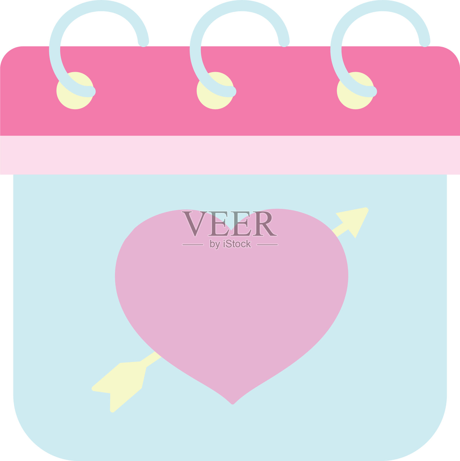 情人节快乐日历心爱提醒设计元素图片