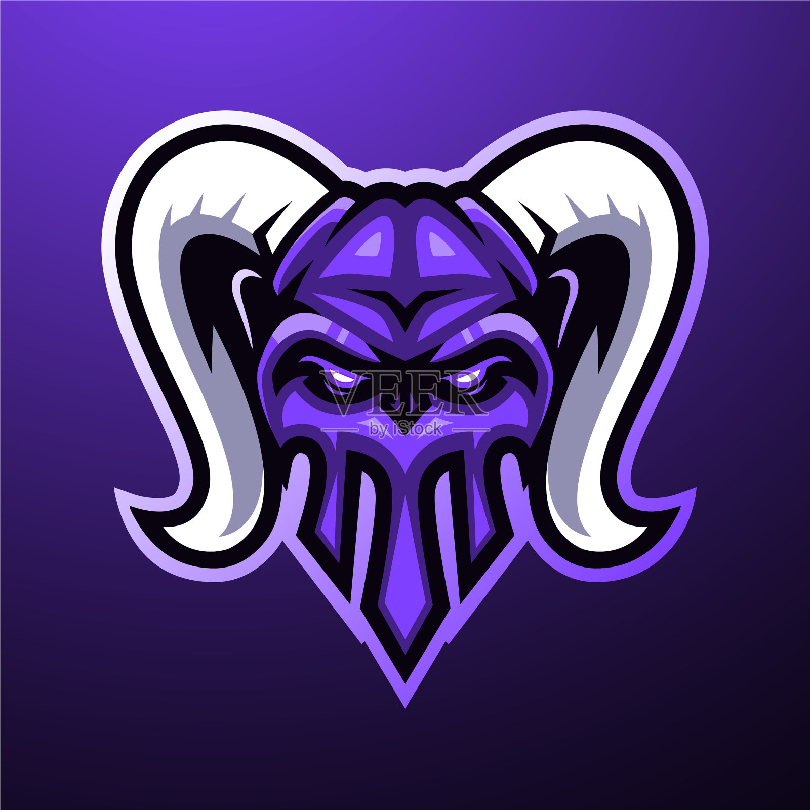 角头骨吉祥物标志插画图片素材