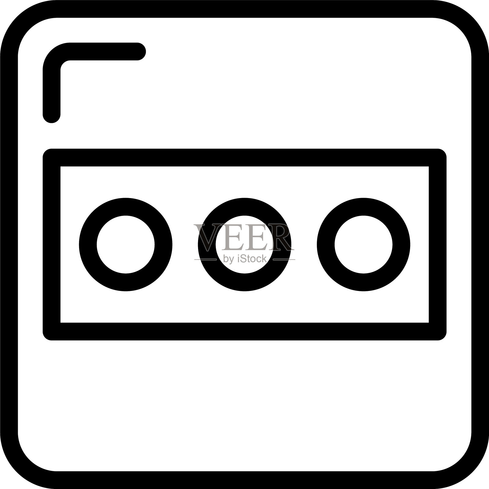 电源插座插头图标轮廓样式插画图片素材