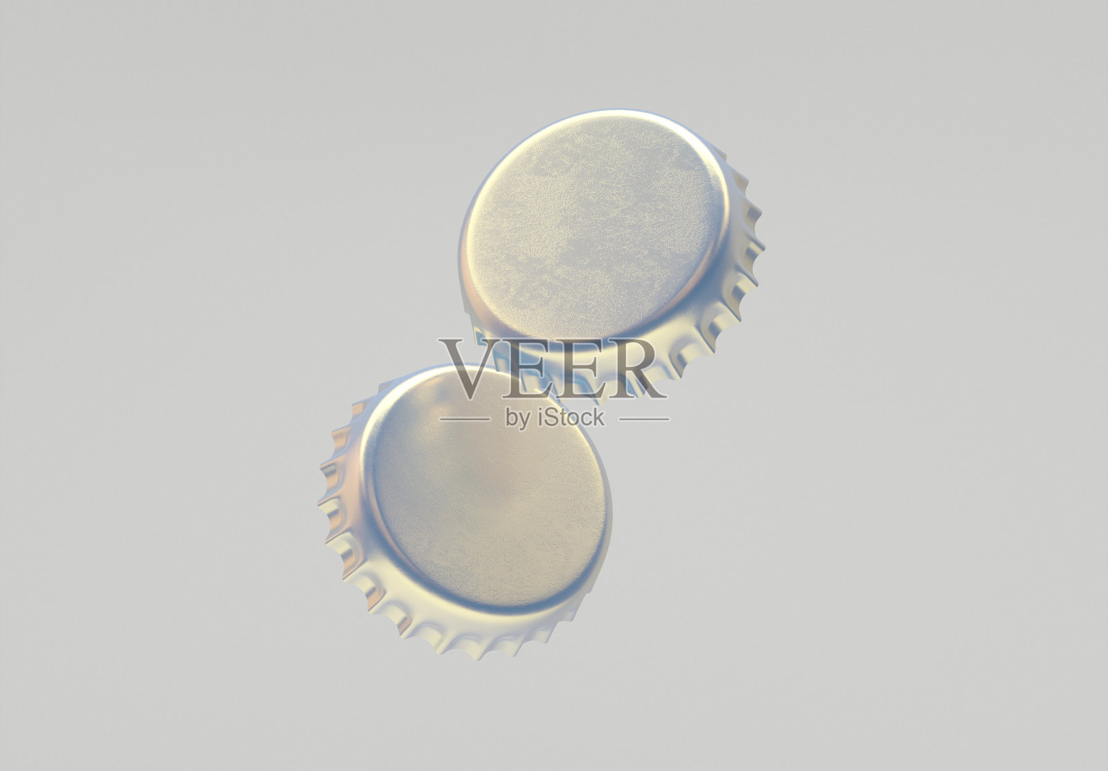 两个瓶盖模型。3d渲染照片摄影图片