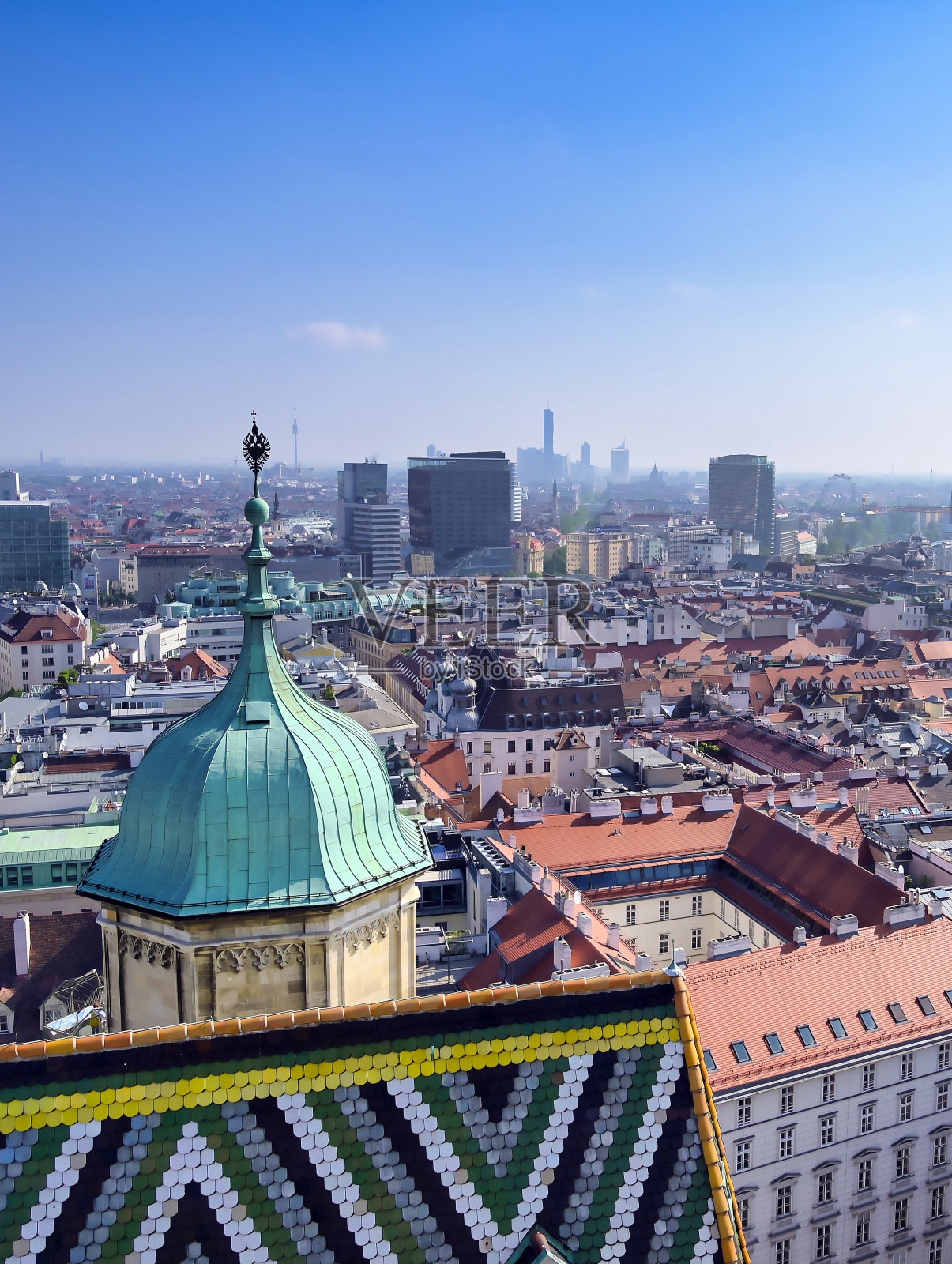 鸟瞰图维也纳，奥地利照片摄影图片